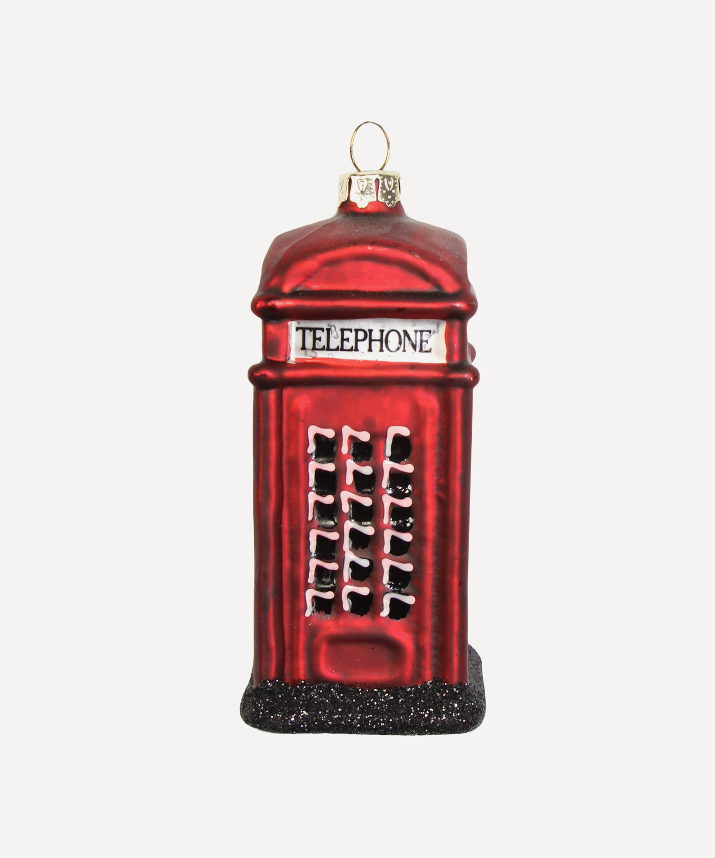 Christmas - Painted Telephone Box Ornament image number 0