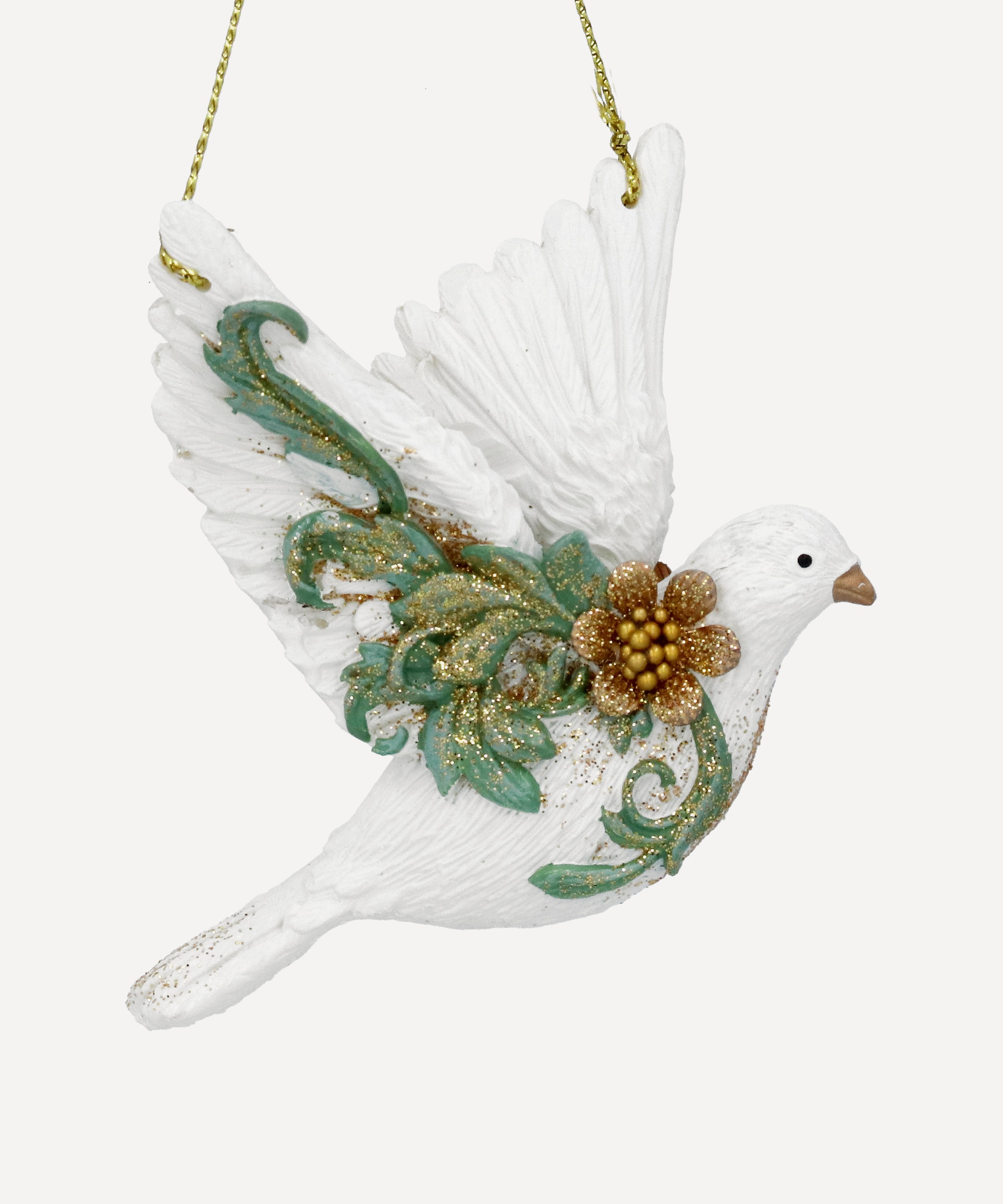 Christmas - Rococo Flying Dove Ornament image number 0