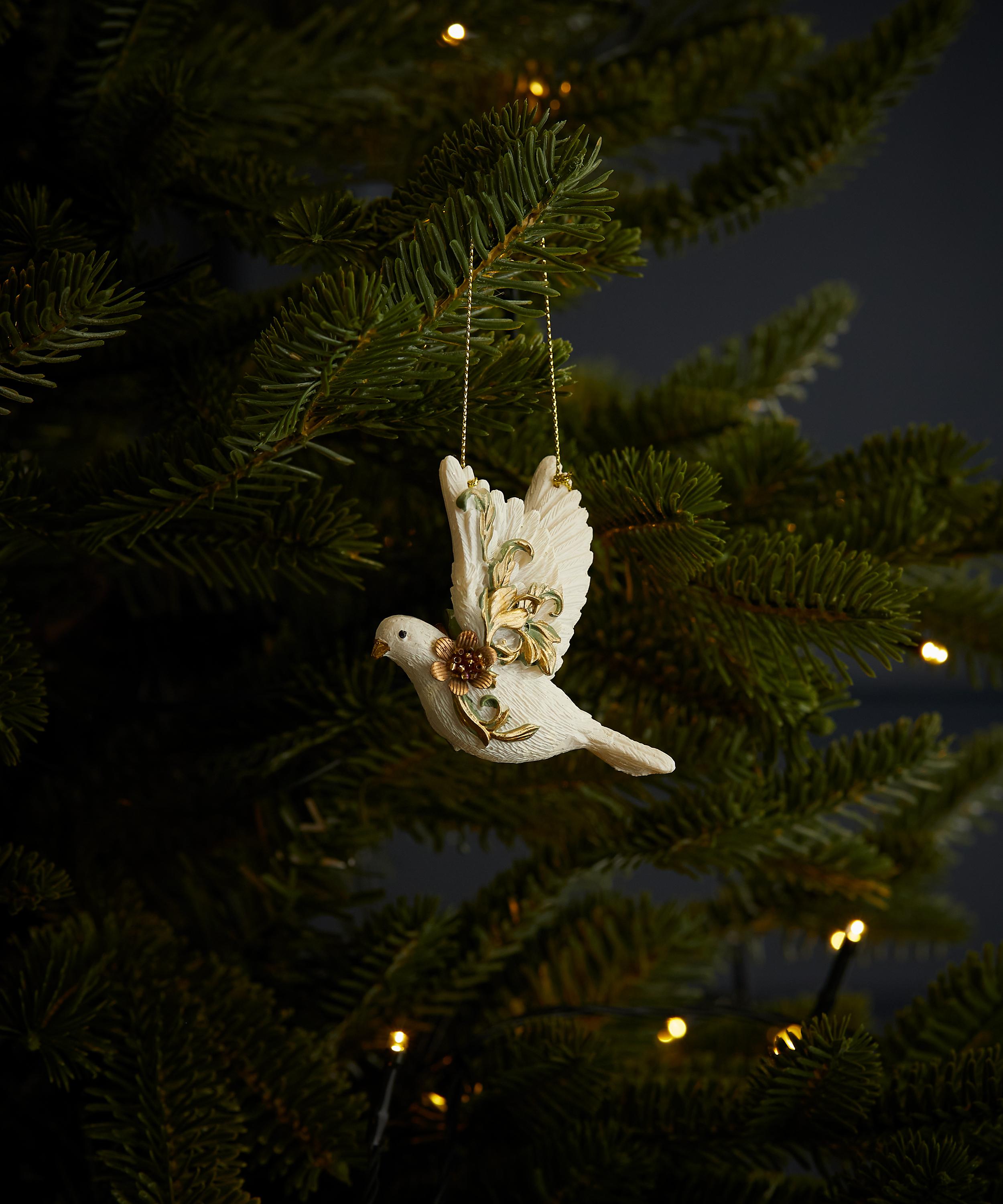 Christmas - Rococo Flying Dove Ornament image number 0