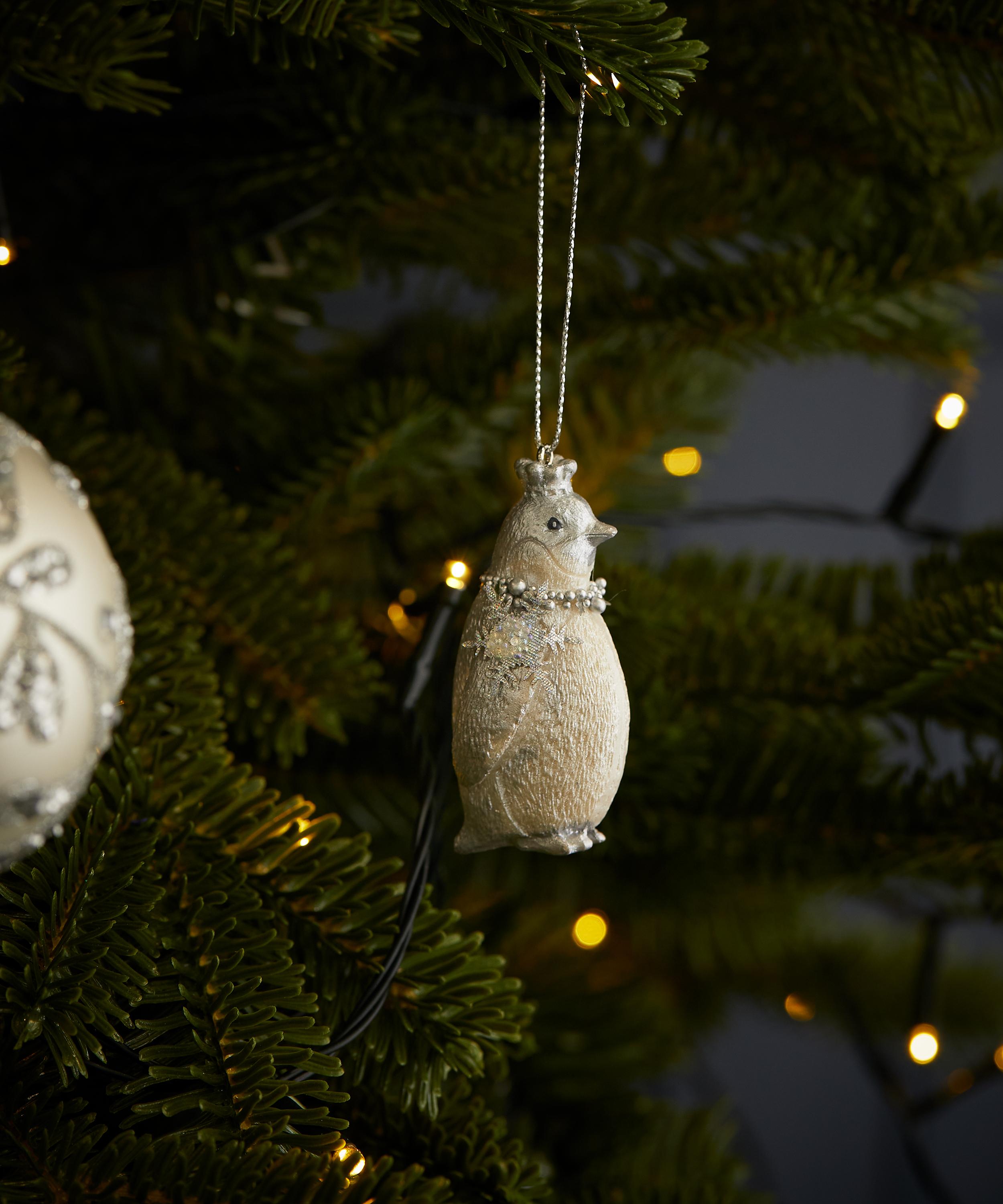 Christmas - Silver Baby Penguin Ornament image number 1