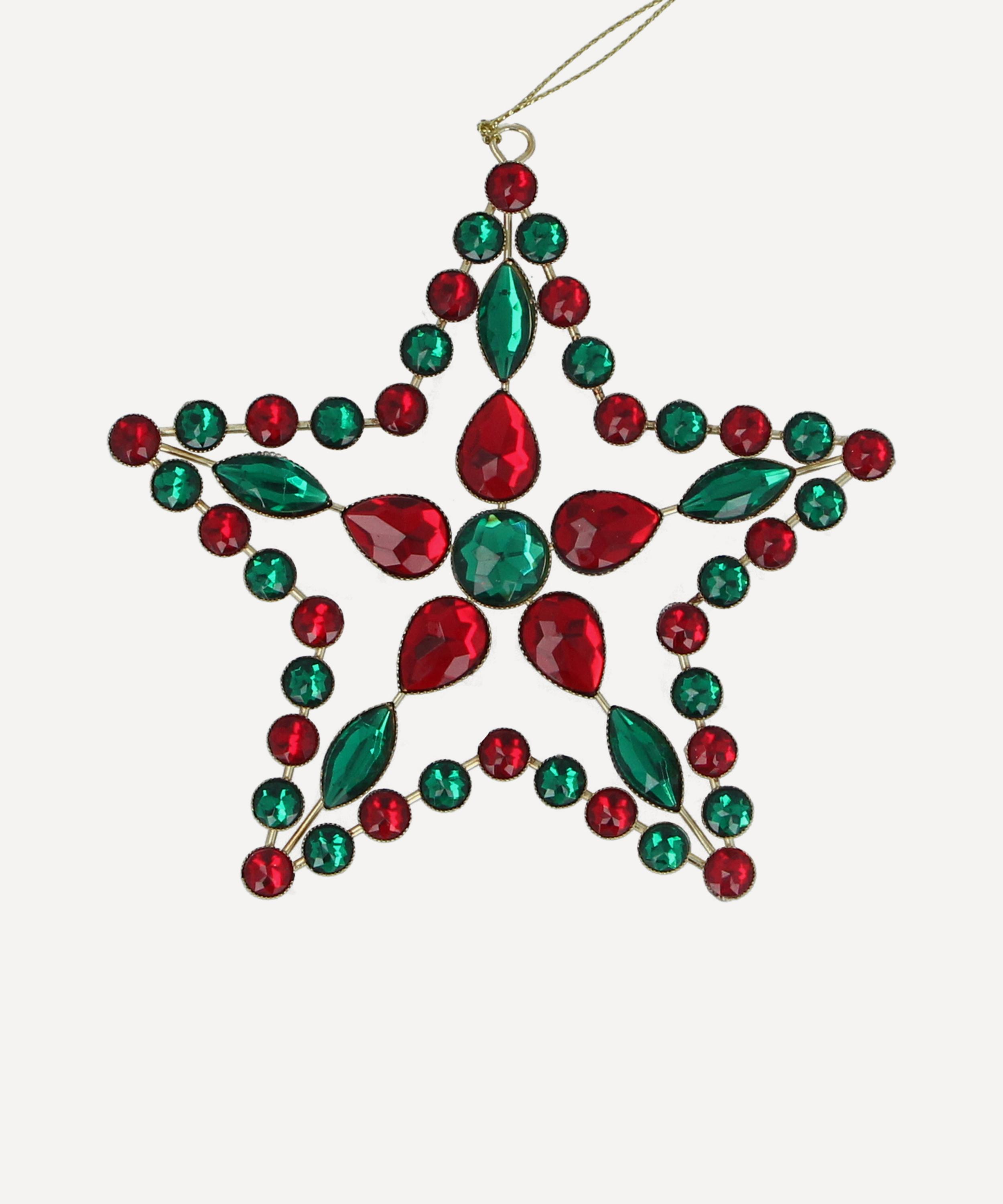 Christmas - Diamante Star Ornament image number 0