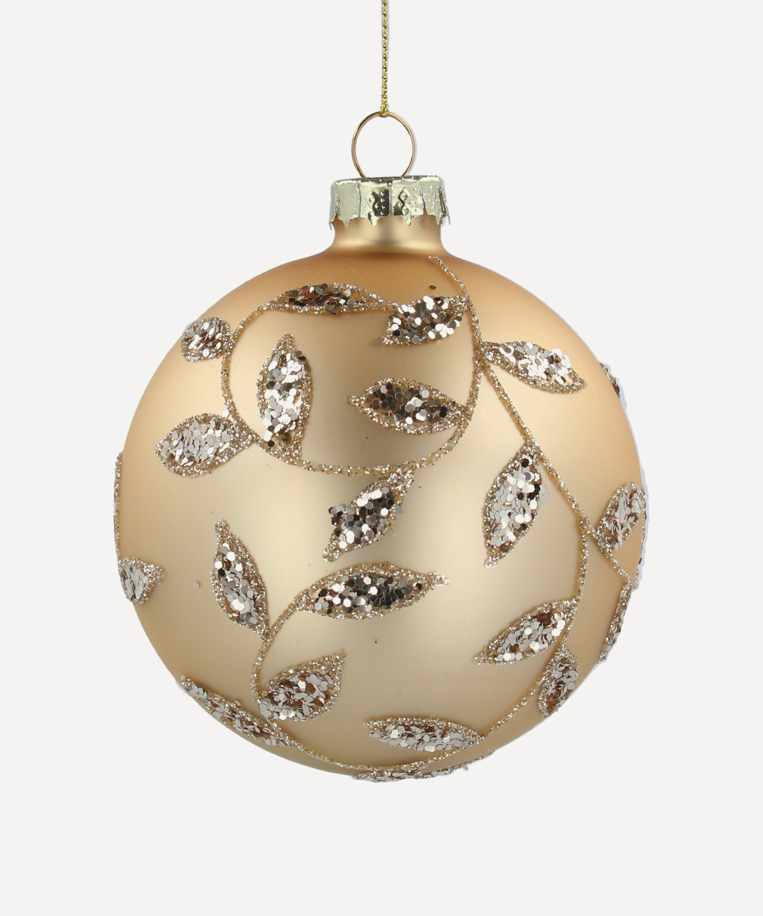 Christmas - Embossed Leaves Bauble image number 0