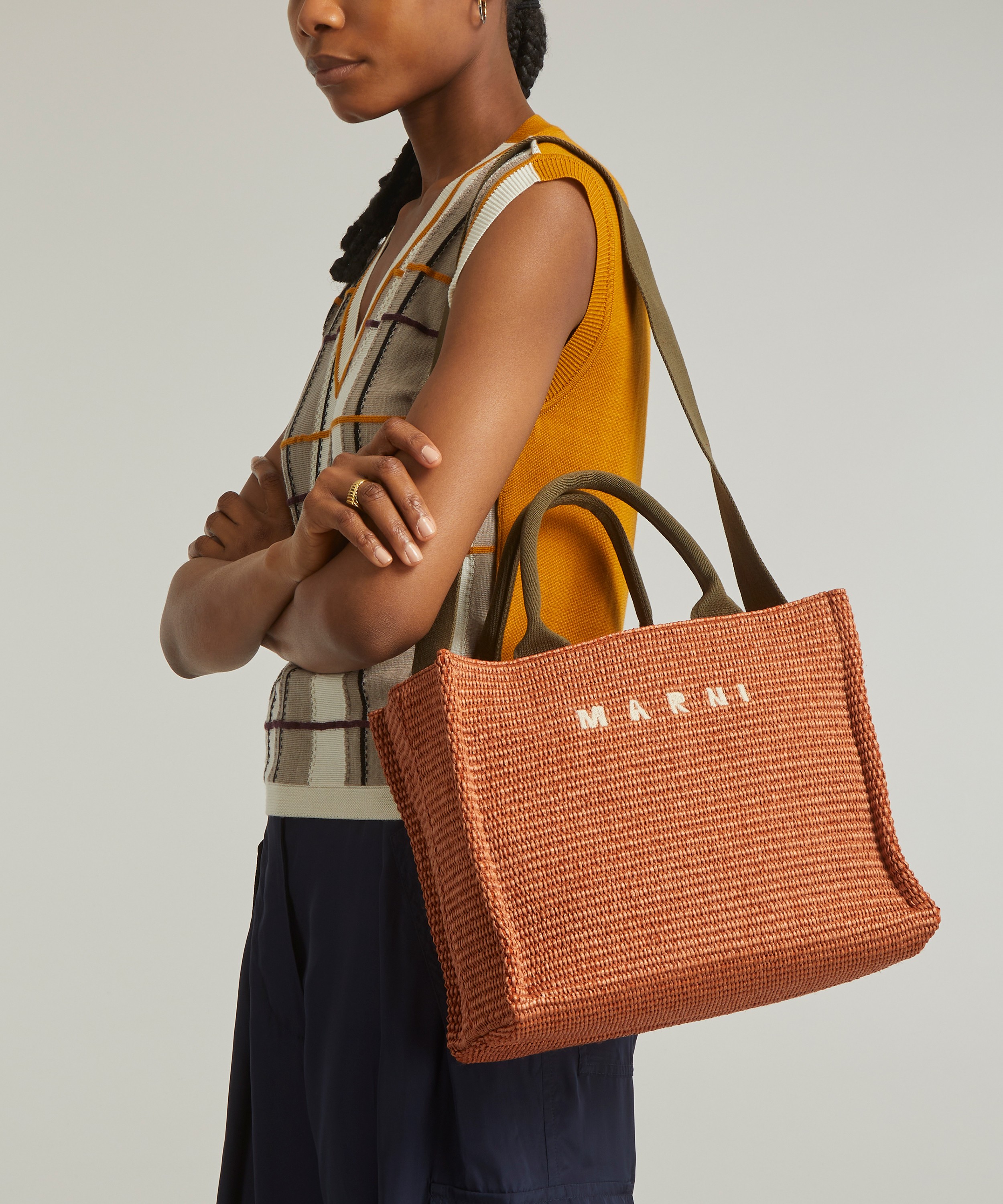 Marni - Small Basket Tote Bag image number 6