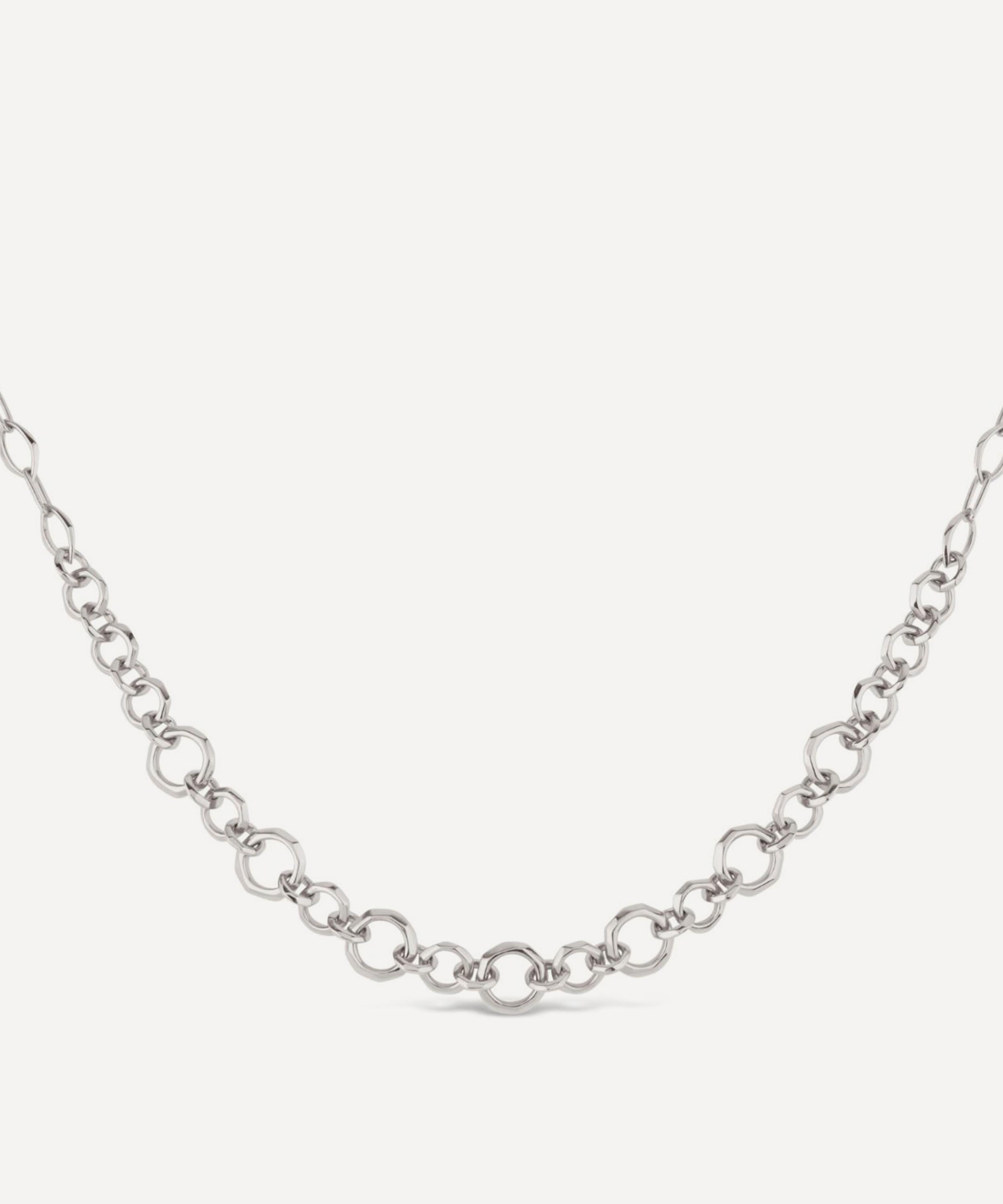 Dinny Hall - Sterling Silver Thalassa Faceted Link Necklace