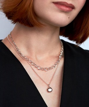 Dinny Hall - Sterling Silver Thalassa Faceted Link Necklace image number 1