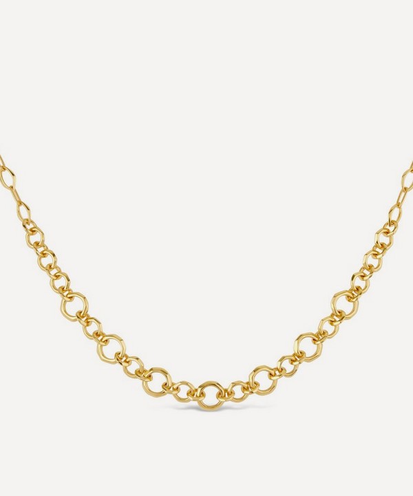 Dinny Hall - 22ct Gold-Plated Thalassa Faceted Link Necklace image number null
