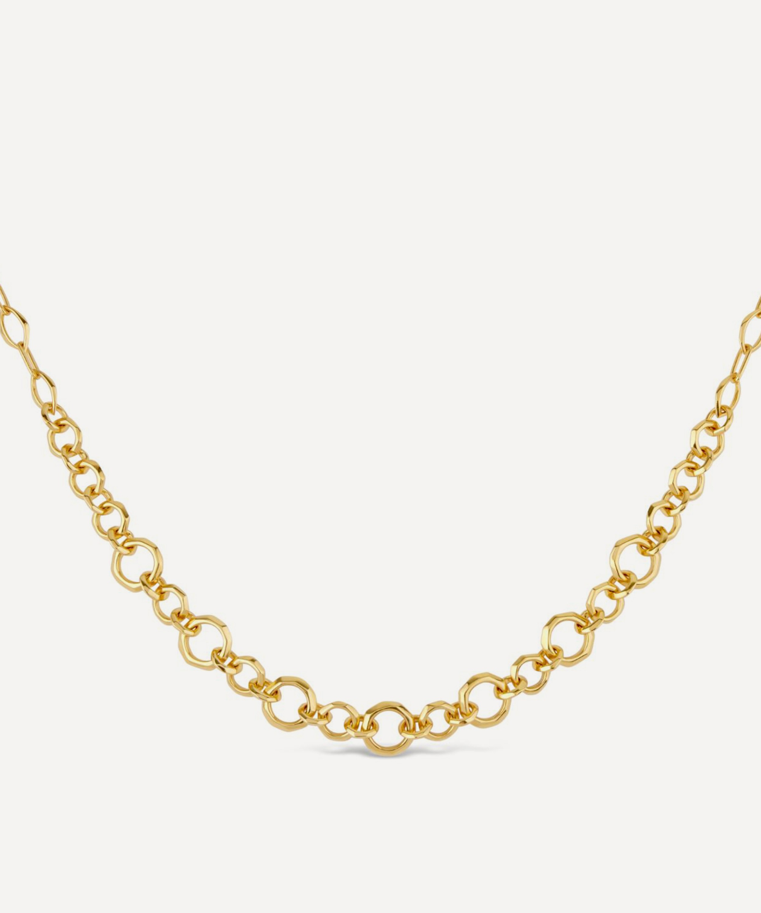 Dinny Hall - 22ct Gold-Plated Thalassa Faceted Link Necklace image number 0