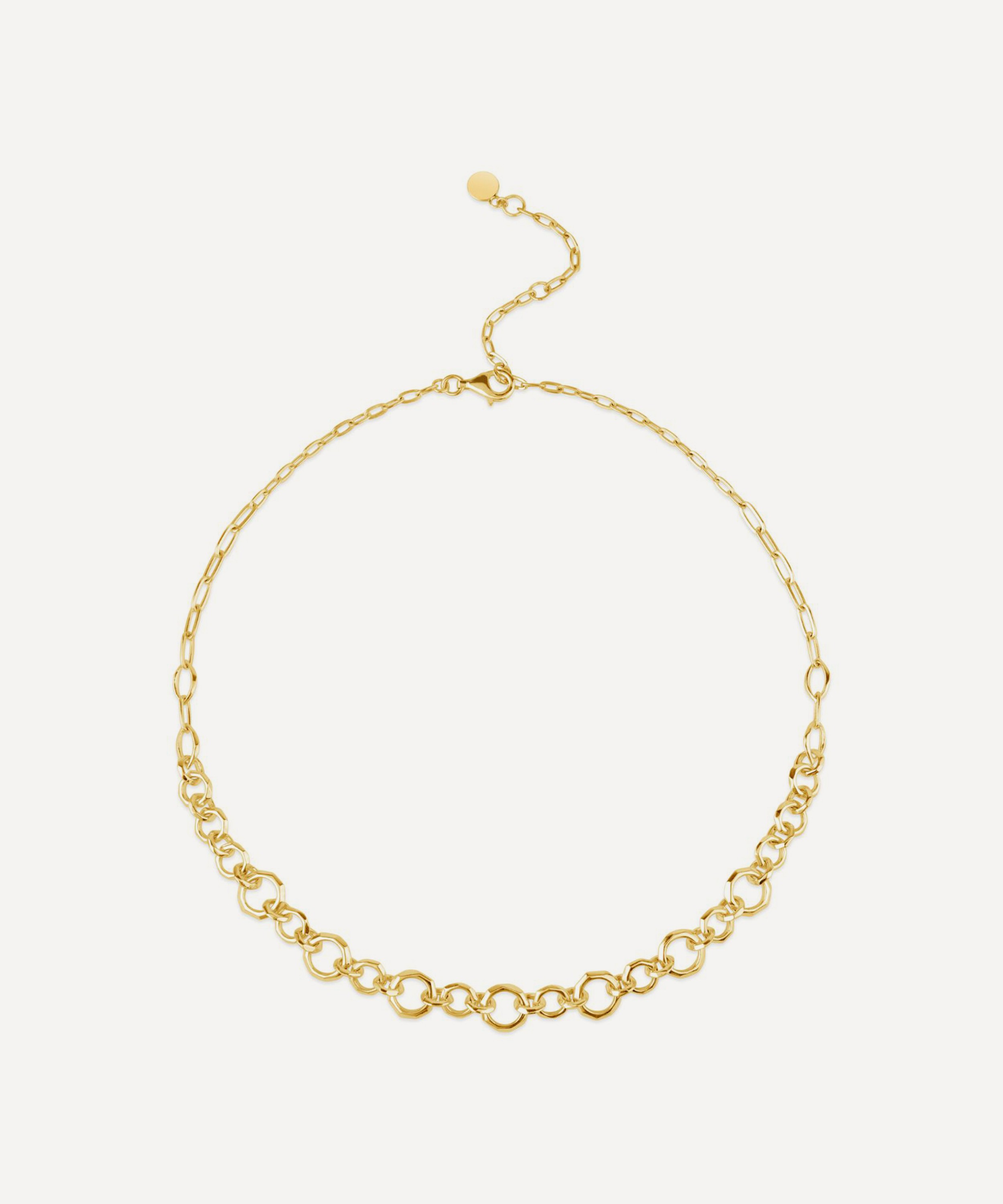 Dinny Hall - 22ct Gold-Plated Thalassa Faceted Link Necklace image number 2