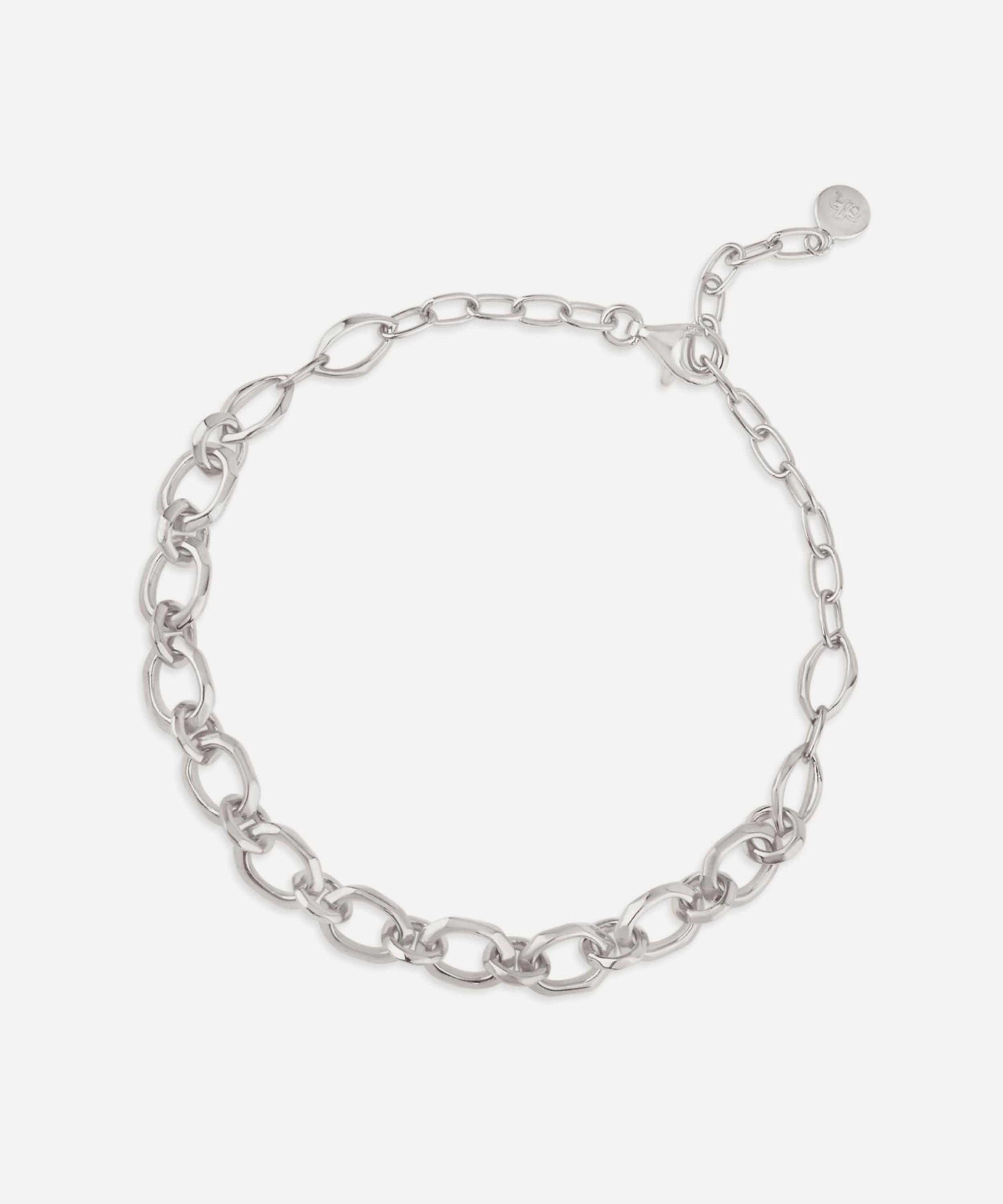 Dinny Hall - Sterling Silver Thalassa Faceted Oval Link Bracelet image number 0