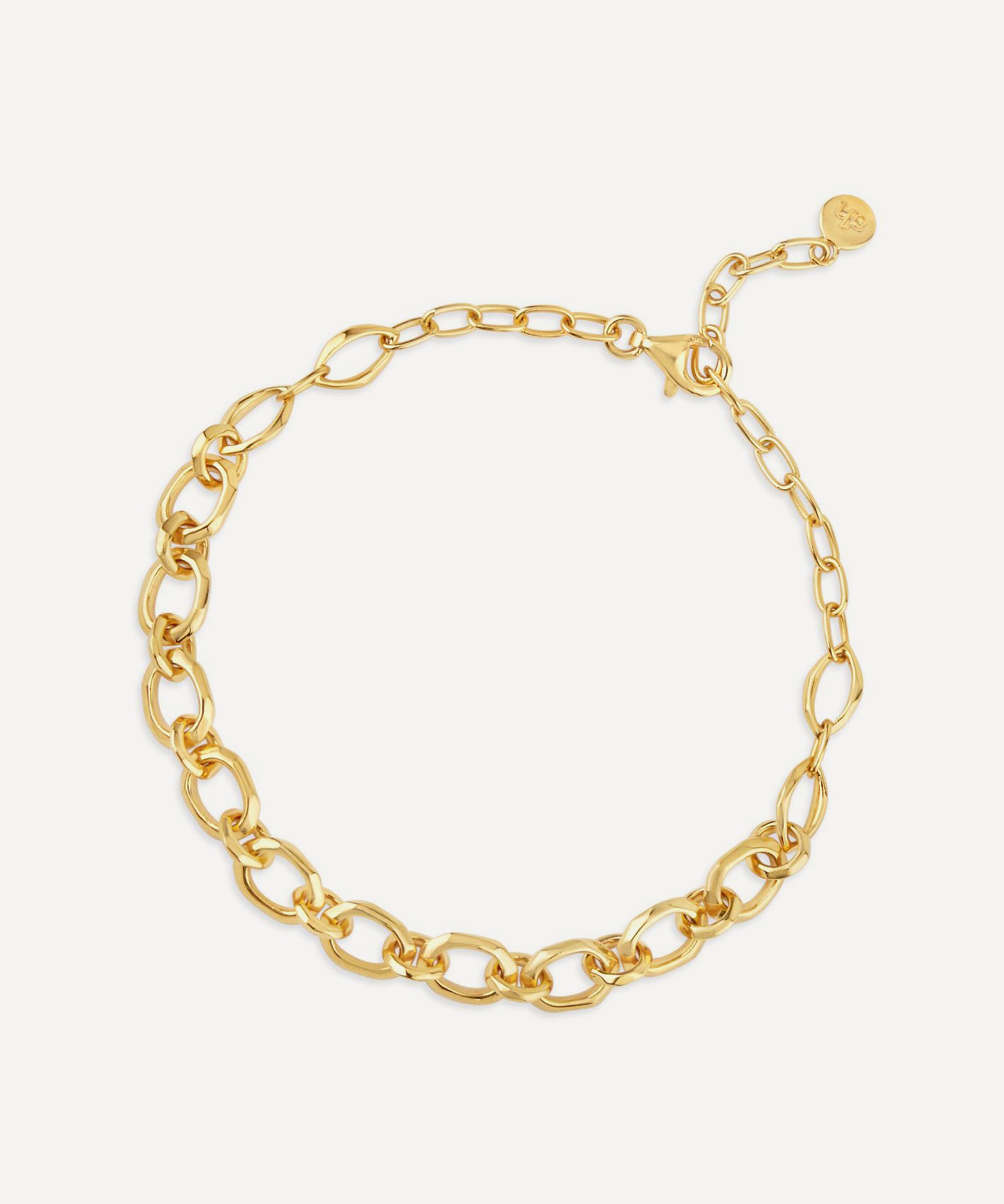 Dinny Hall - 22ct Gold-Plated Thalassa Faceted Oval Link Bracelet image number 0