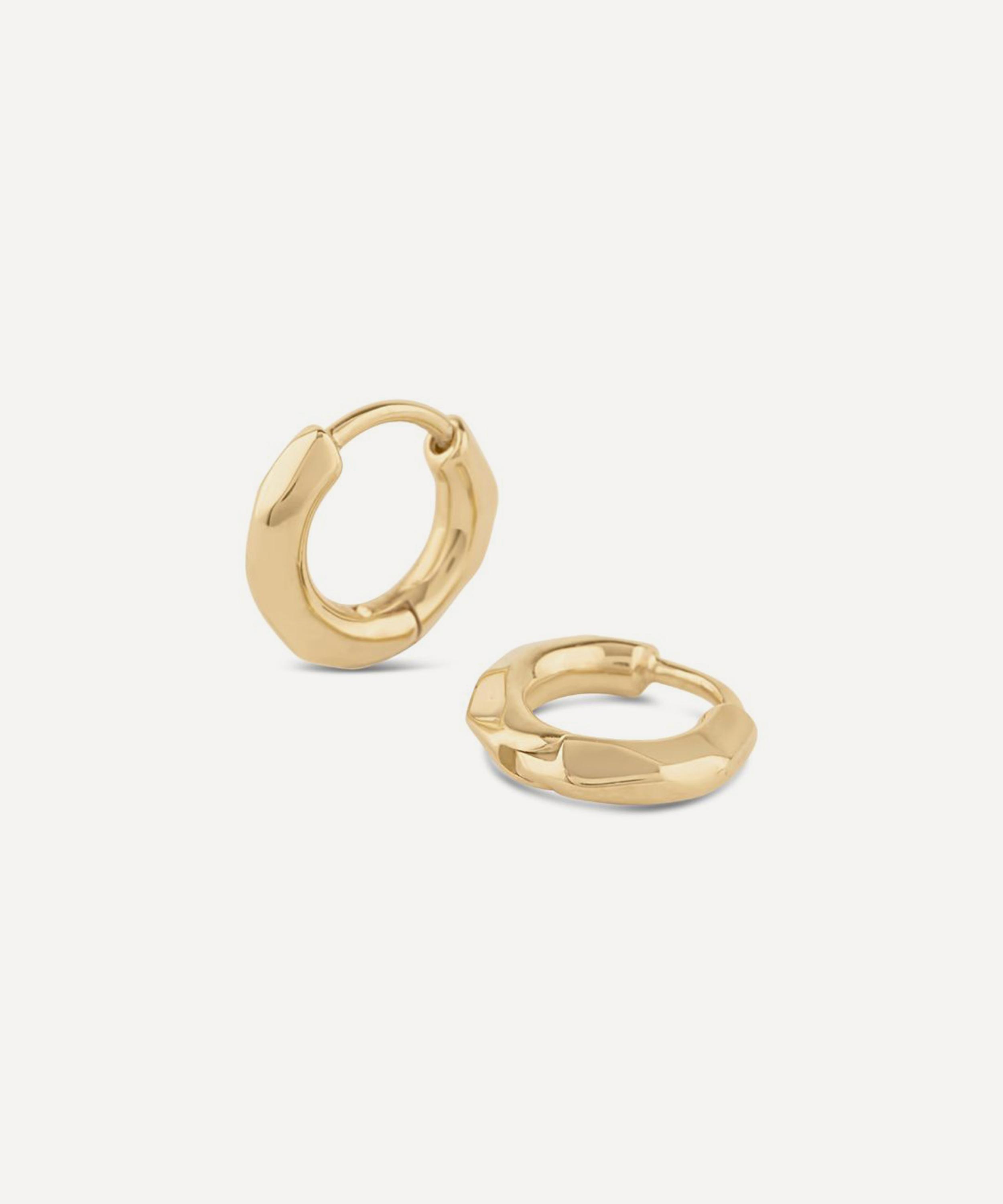 Dinny Hall - 9ct Gold Thalassa Micro Huggie Hoop Earrings image number 2