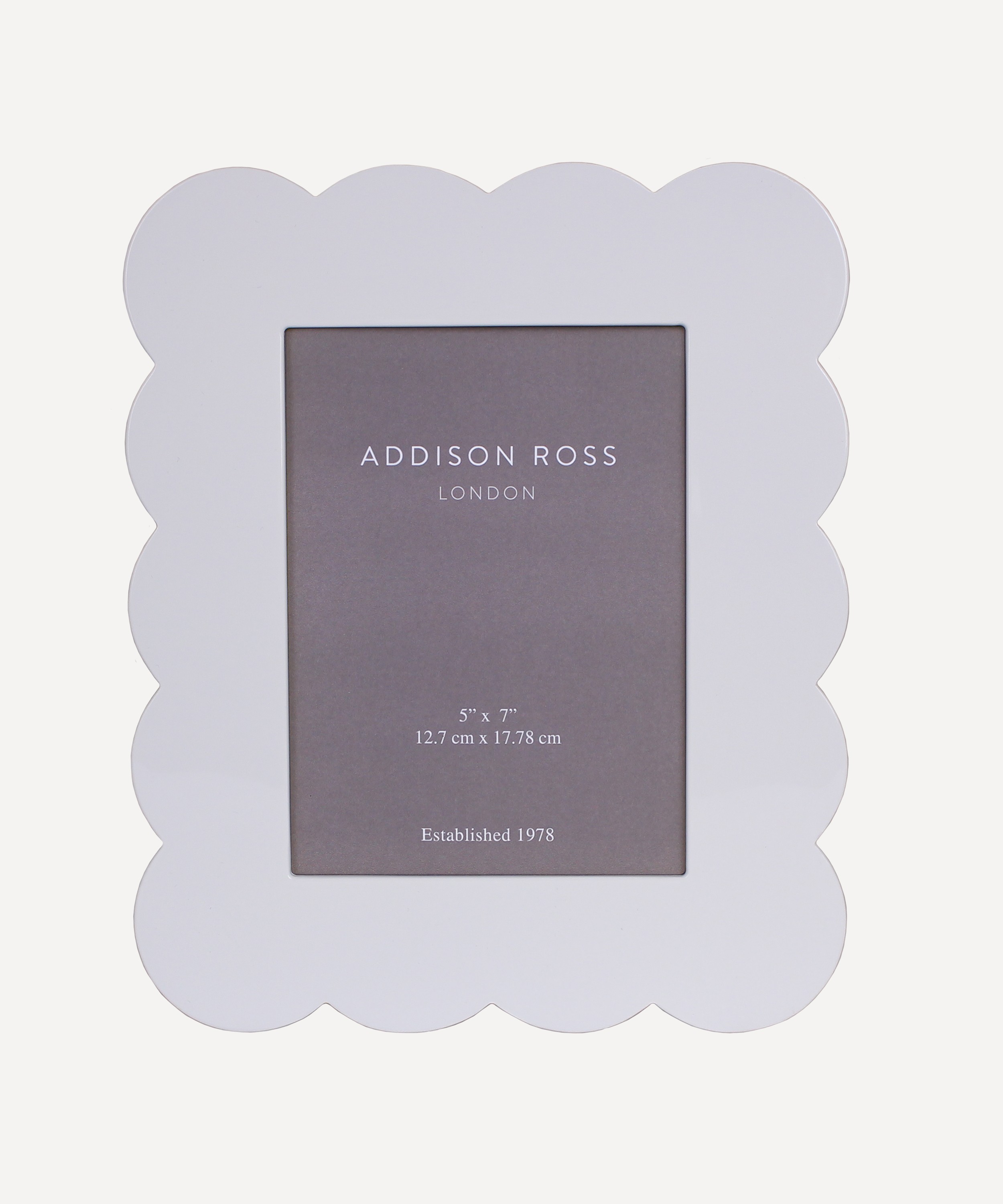 Addison Ross - White Scalloped Lacquer 5x7” Photo Frame image number 0