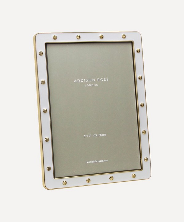 Addison Ross - White Enamel and Gold Locket 5x7 Photo Frame