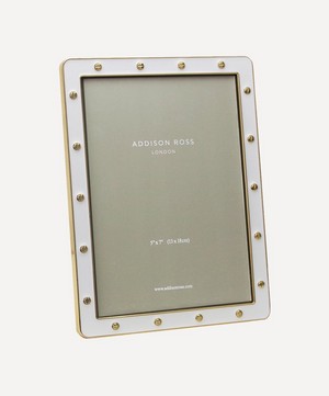 Addison Ross - White Enamel and Gold Locket 5x7 Photo Frame image number 0