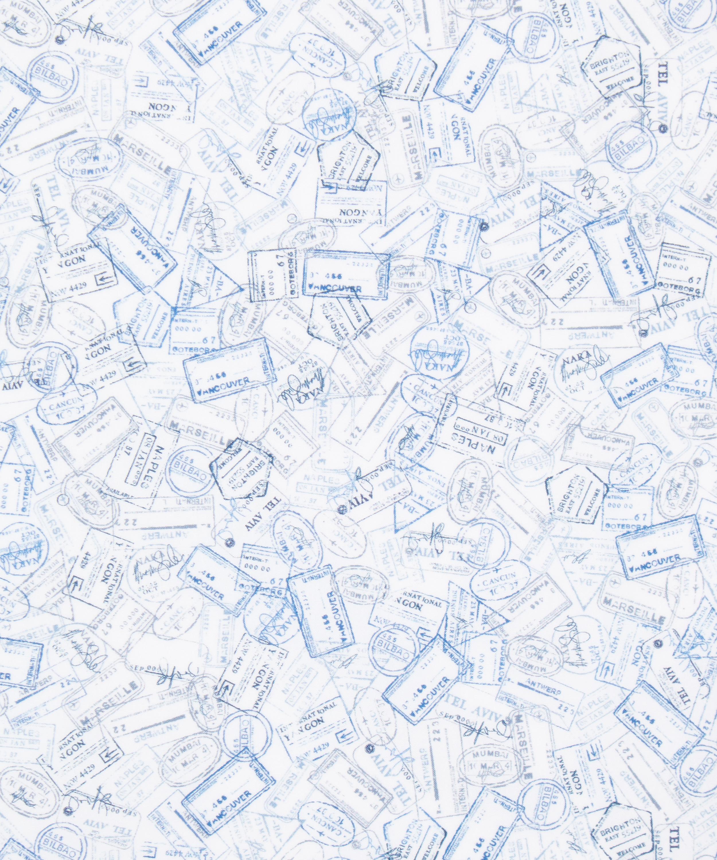 Liberty Fabrics - Travel Stamps Cotton Poplin image number 0