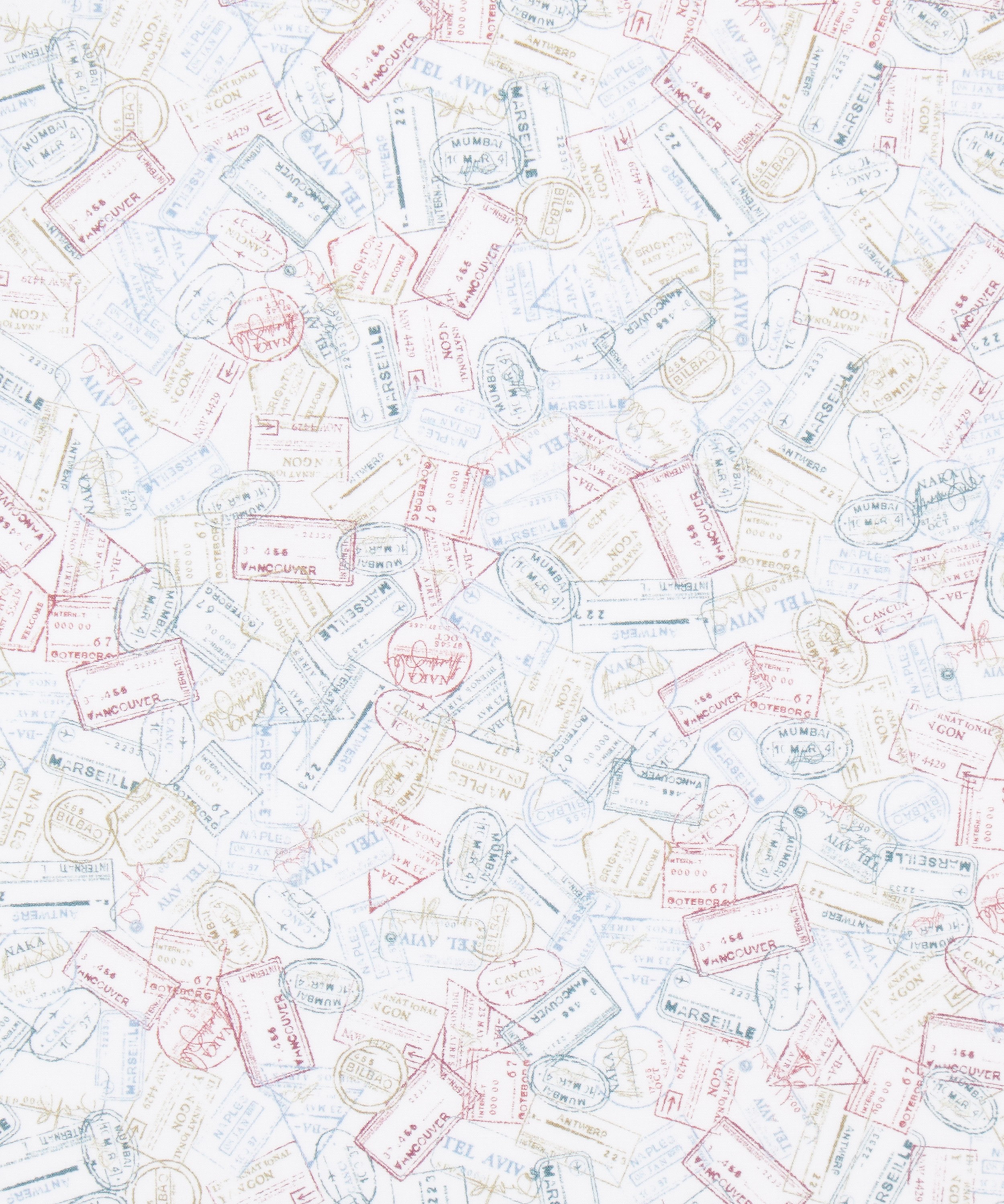 Liberty Fabrics - Travel Stamps Cotton Poplin image number 0