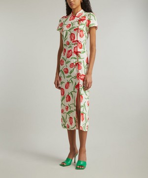 KITRI - Leia Ivory Tulip Print Maxi-Dress image number 2