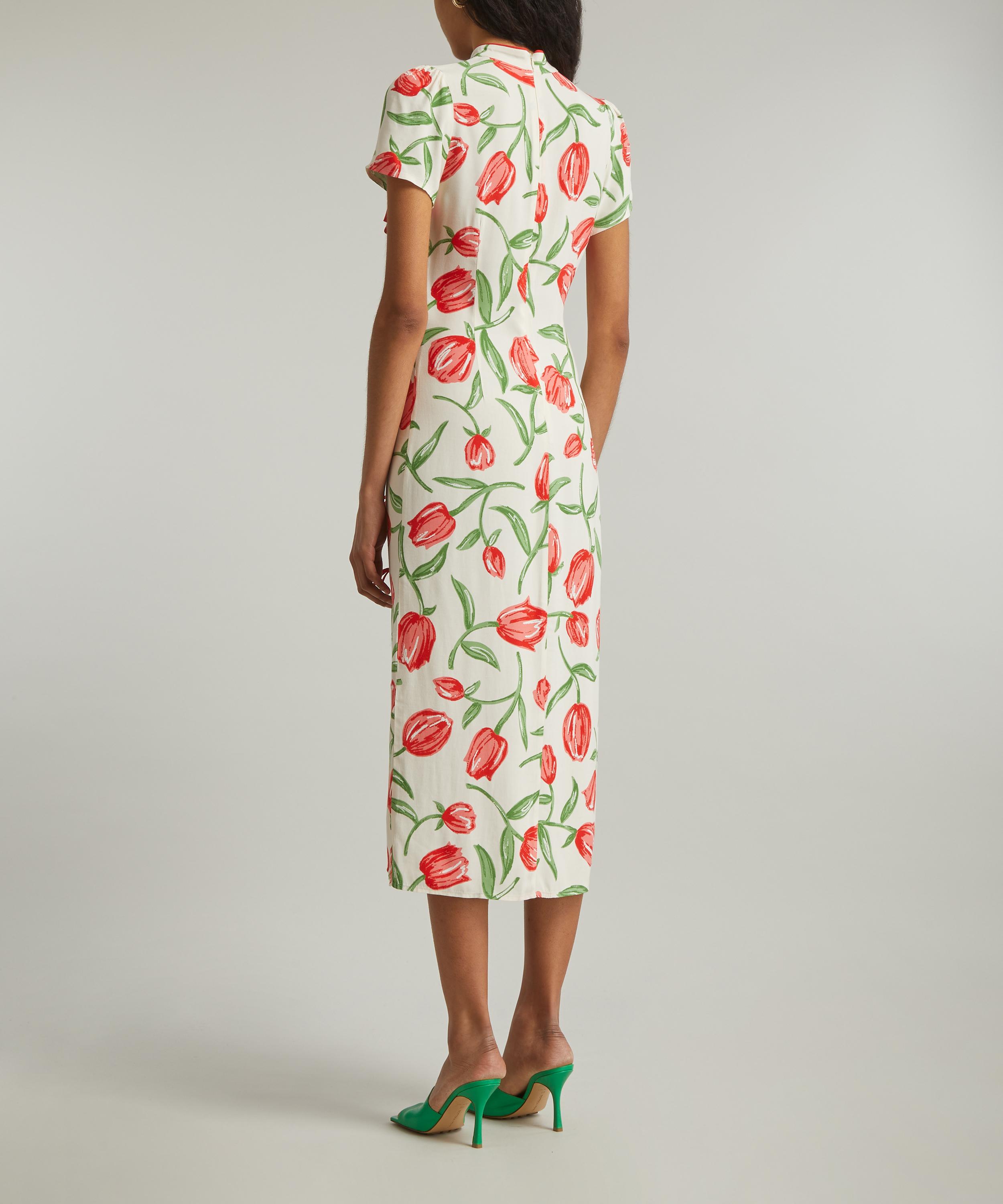 KITRI - Leia Ivory Tulip Print Maxi-Dress image number 3