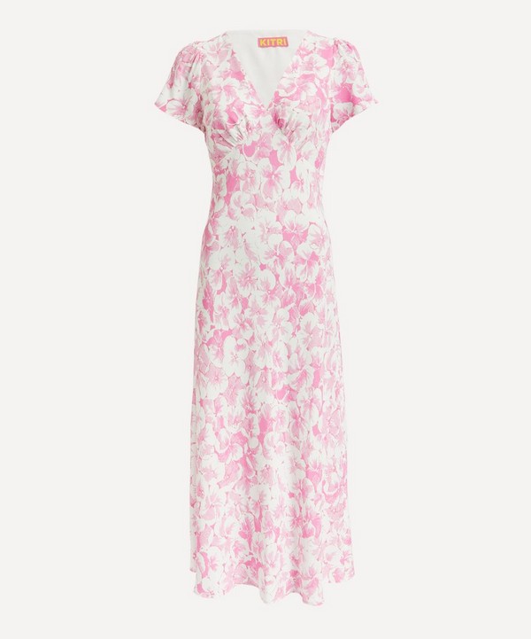 KITRI - Effie Pink Pansy Midi-Dress