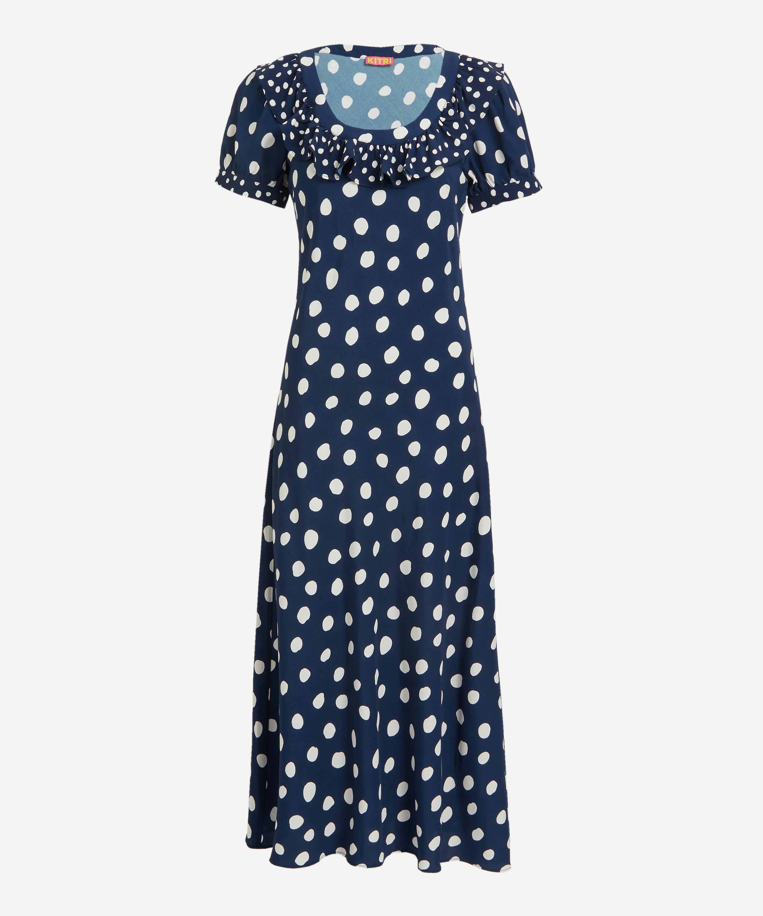 KITRI - Hilda Mixed Polka-Dot Midi-Dress image number 0