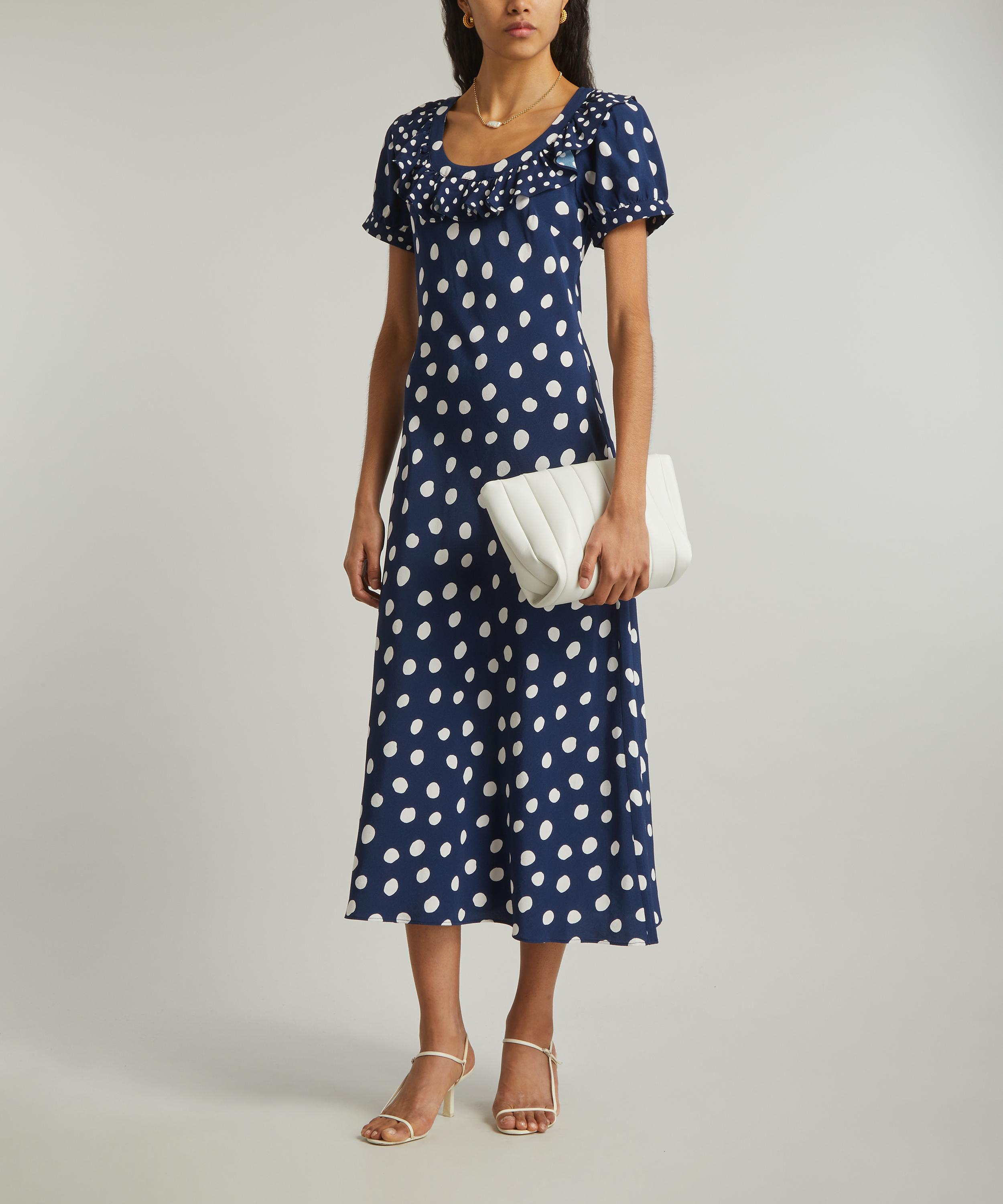 KITRI - Hilda Mixed Polka-Dot Midi-Dress image number 1