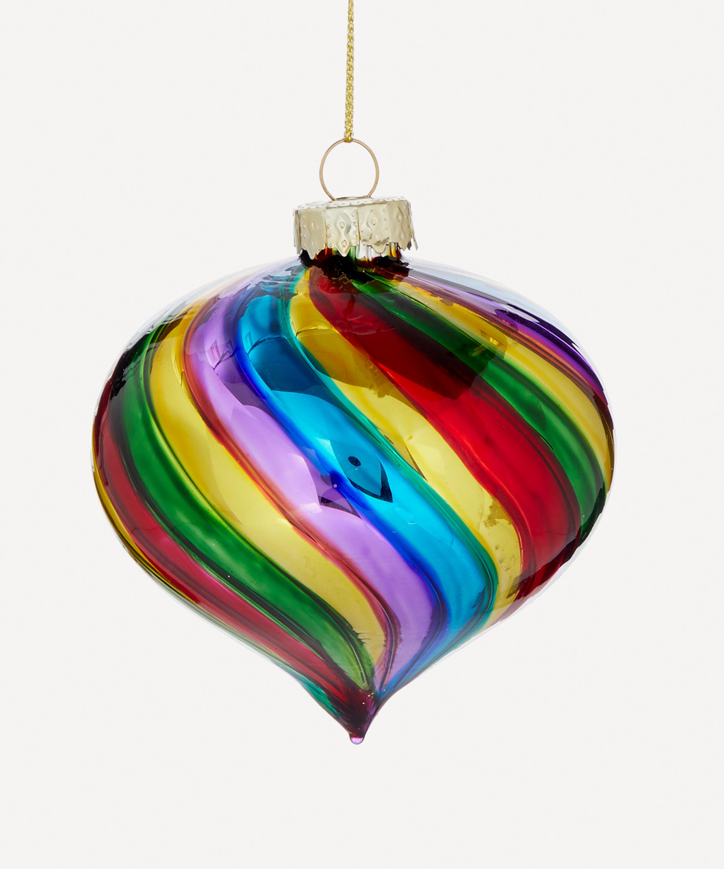 Christmas - Multi-Coloured Glass Onion Christmas Bauble image number 0