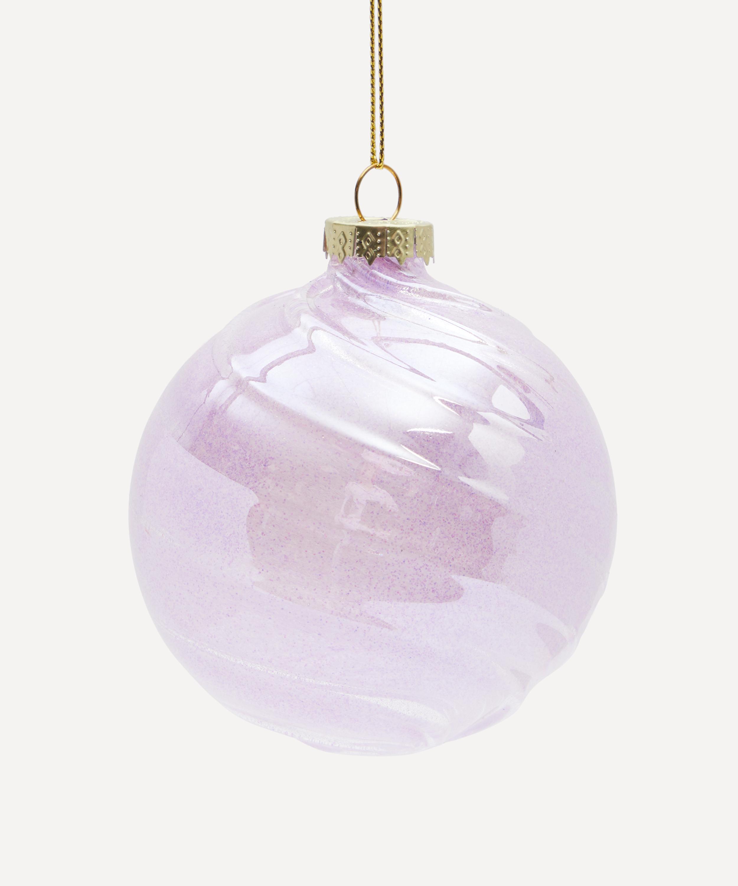 Christmas - Iridescent Ripple Glass Bauble image number 0