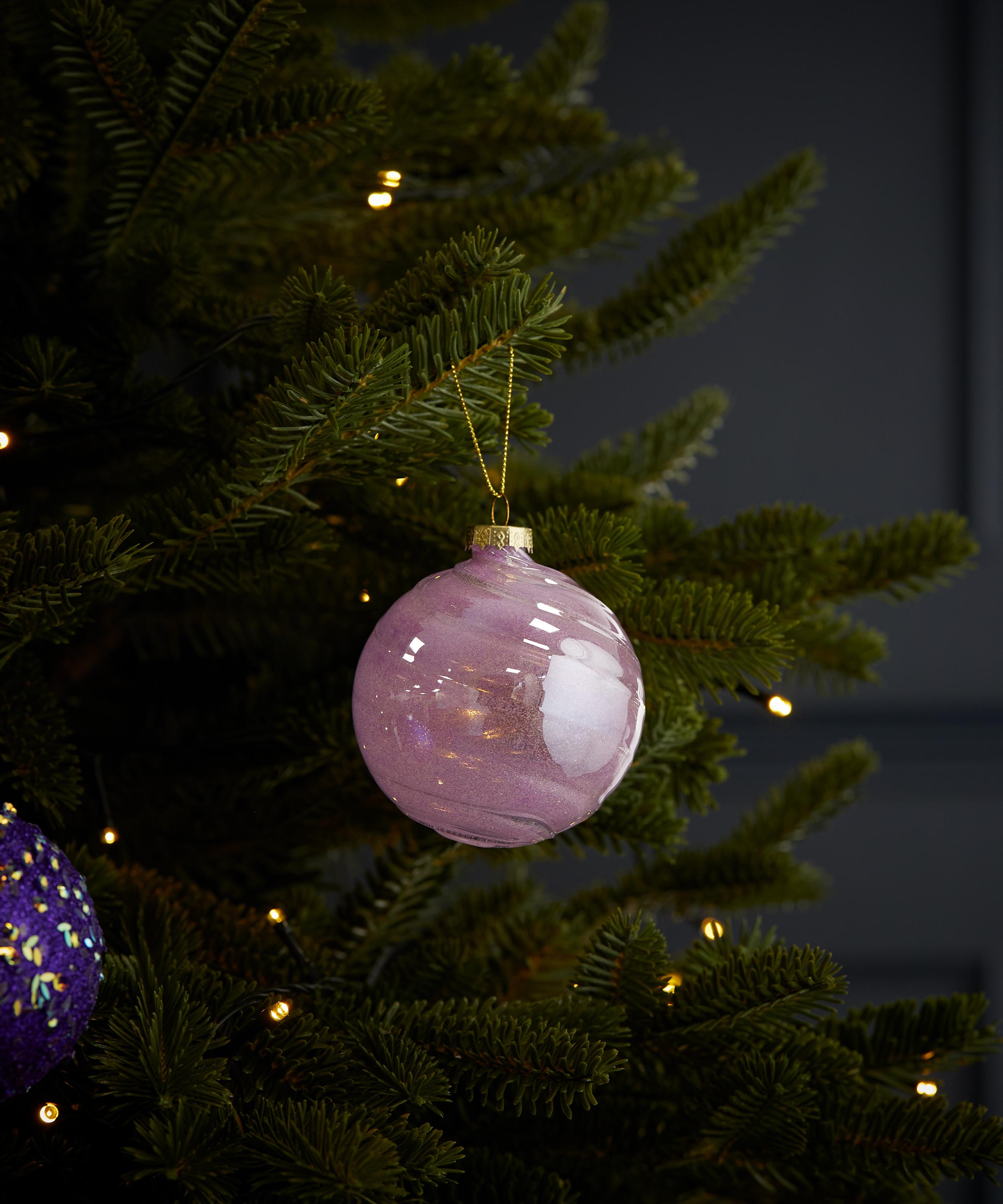 Christmas - Iridescent Ripple Glass Bauble image number 1