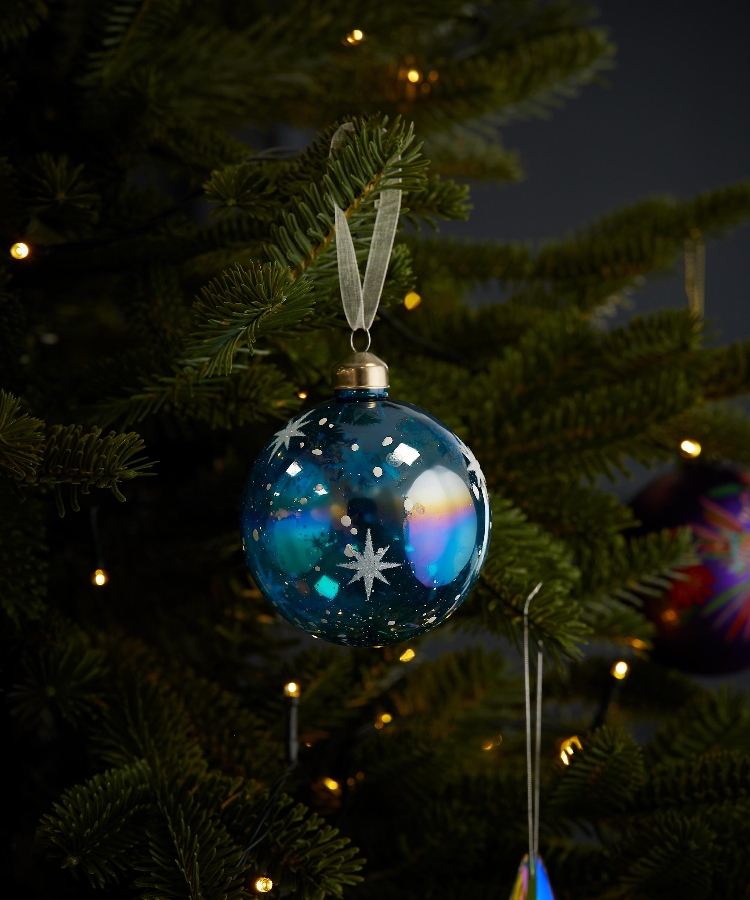 Christmas - Iridescent Snowflake Christmas Bauble image number 1