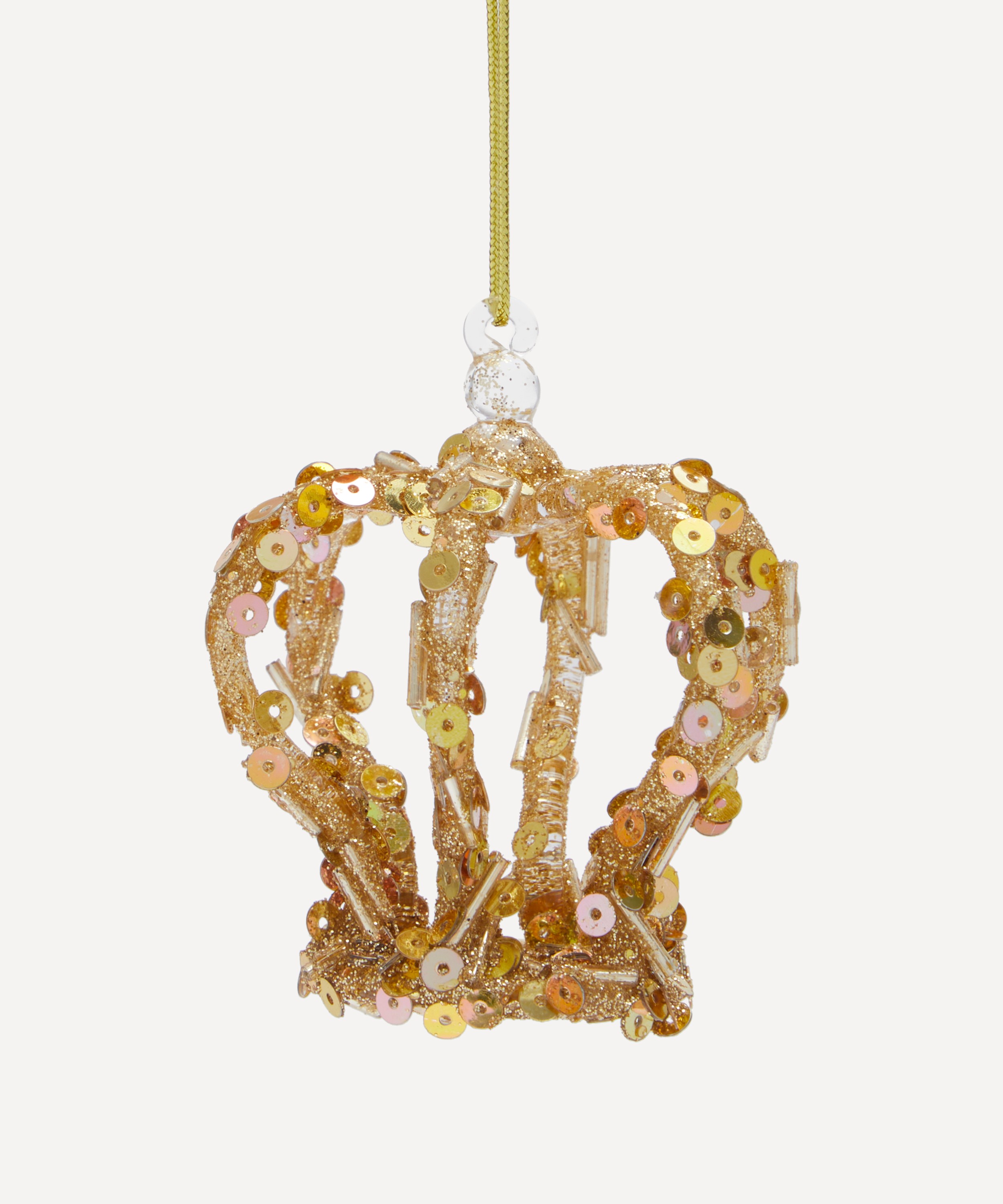 Christmas - Sequin Crown Christmas Ornament image number 0