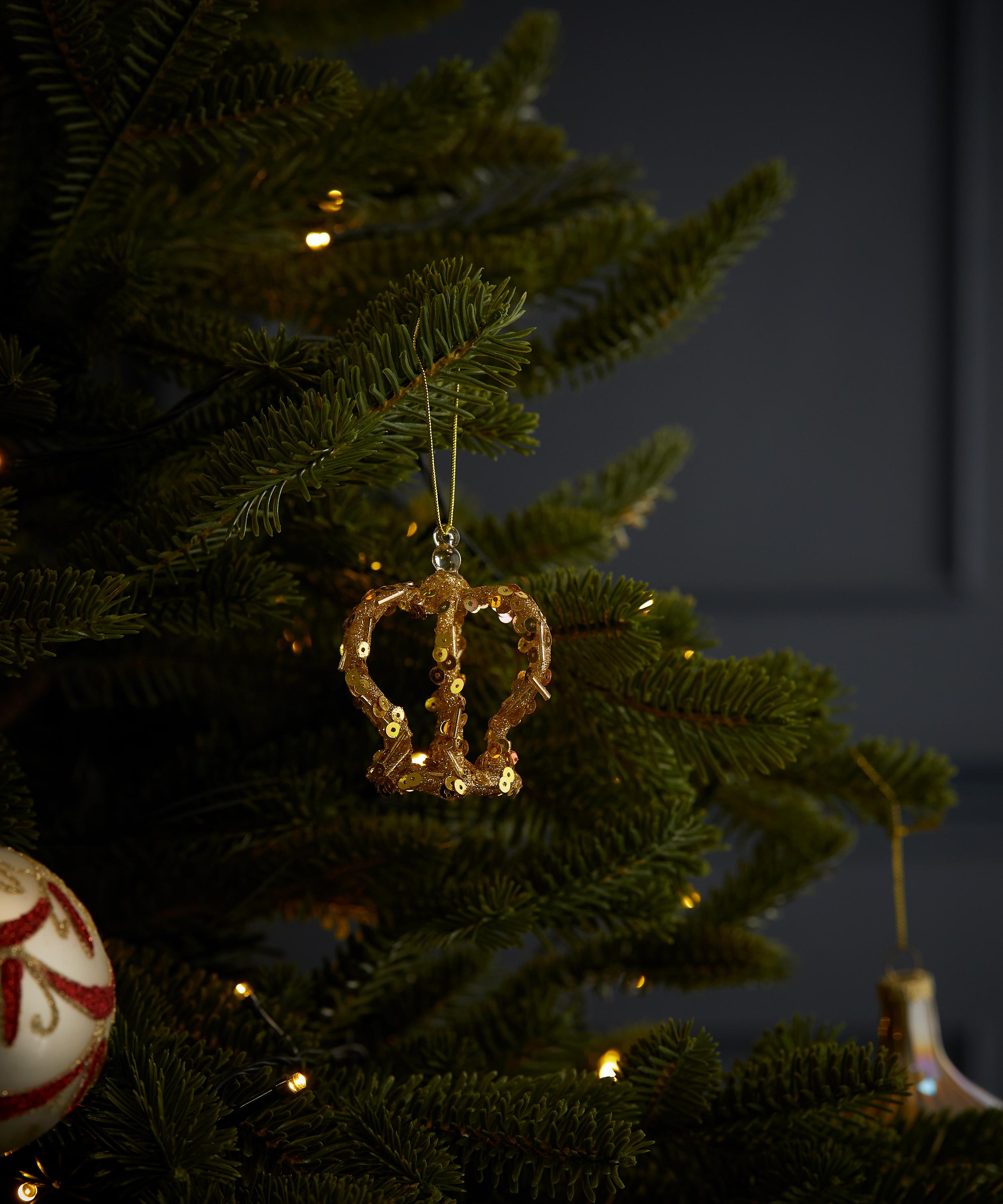 Christmas - Sequin Crown Christmas Ornament image number 0
