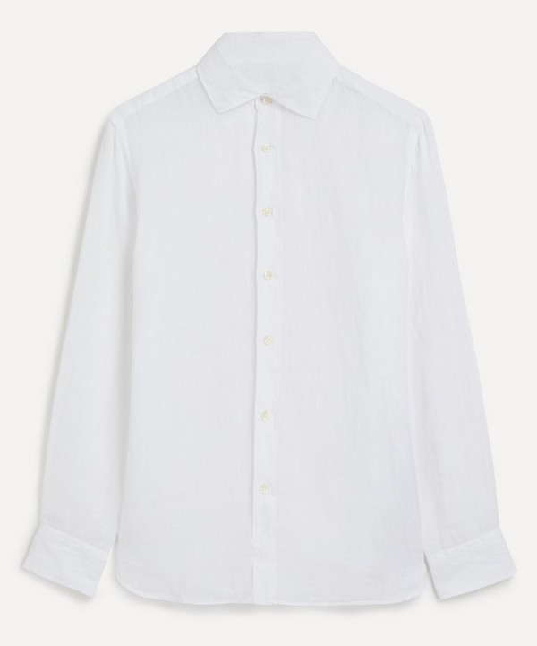120% Lino - Slim Fit Classic Linen Shirt