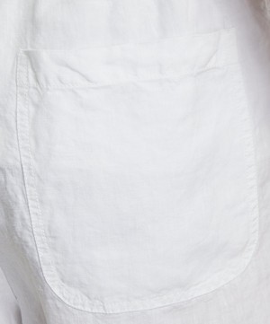 120% Lino - Linen Drawstring Bermuda Shorts image number 4