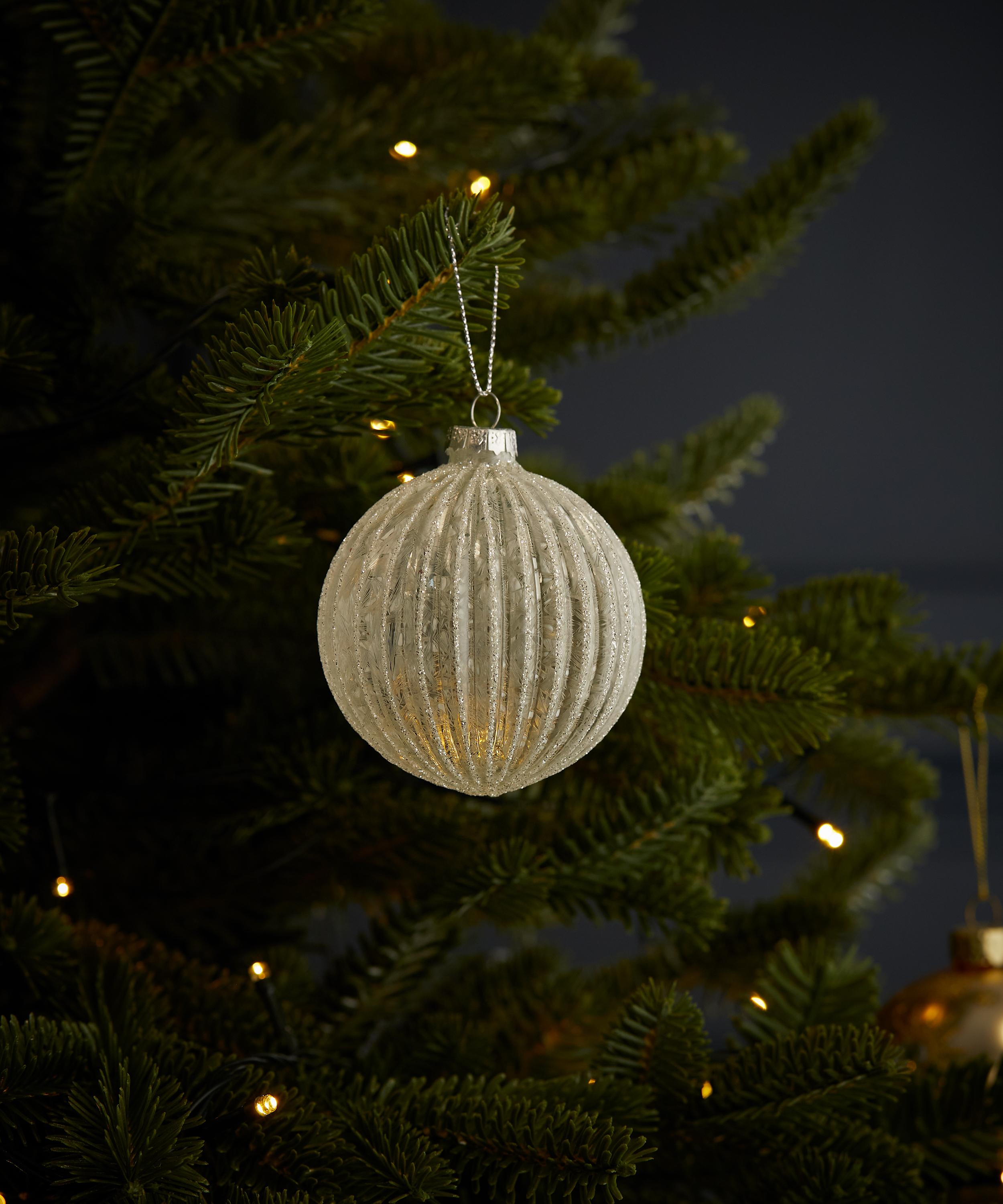 Christmas - Frosted Glitter Christmas Bauble image number 1