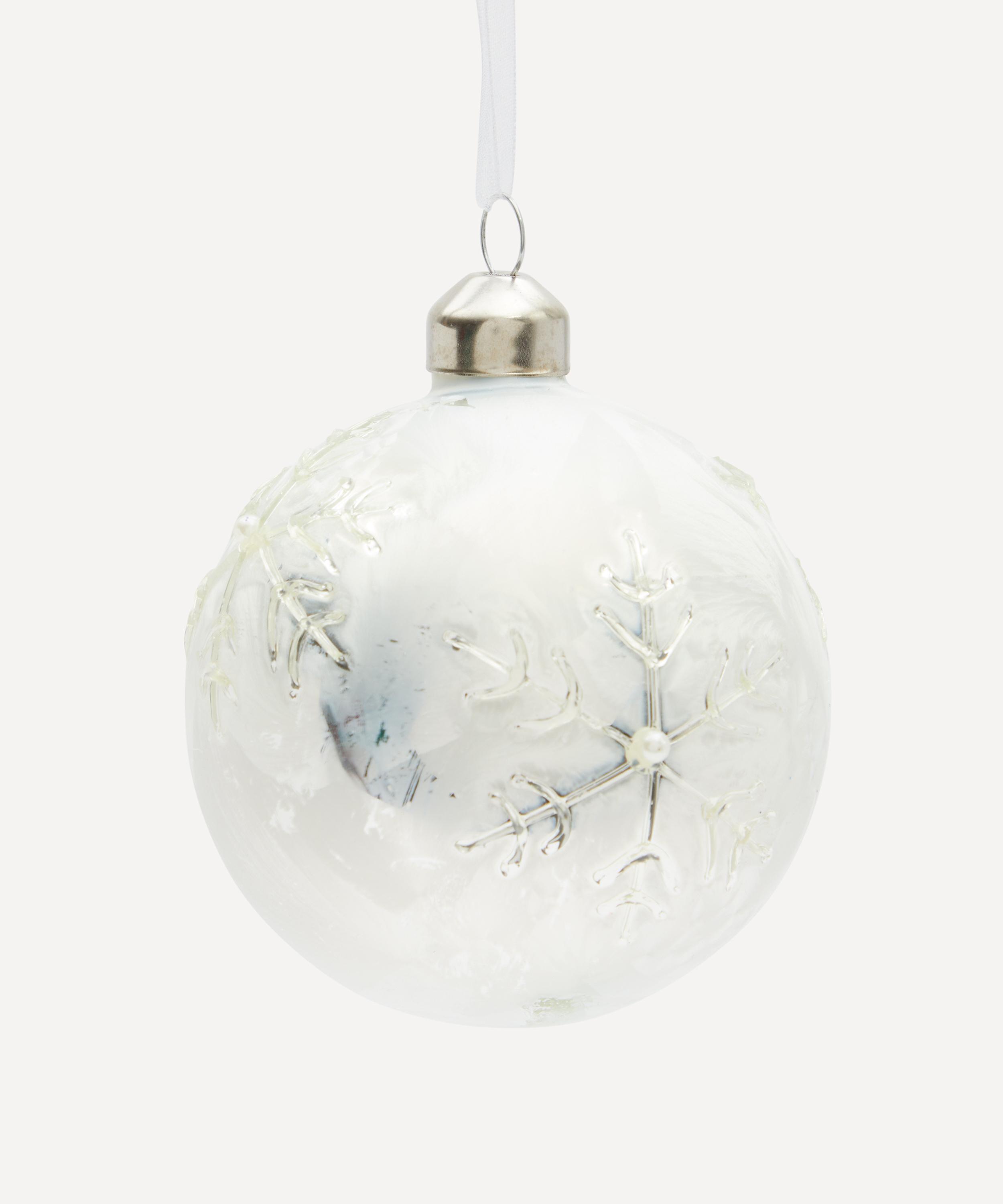 Christmas - Frosted Snowflake Christmas Bauble image number 0