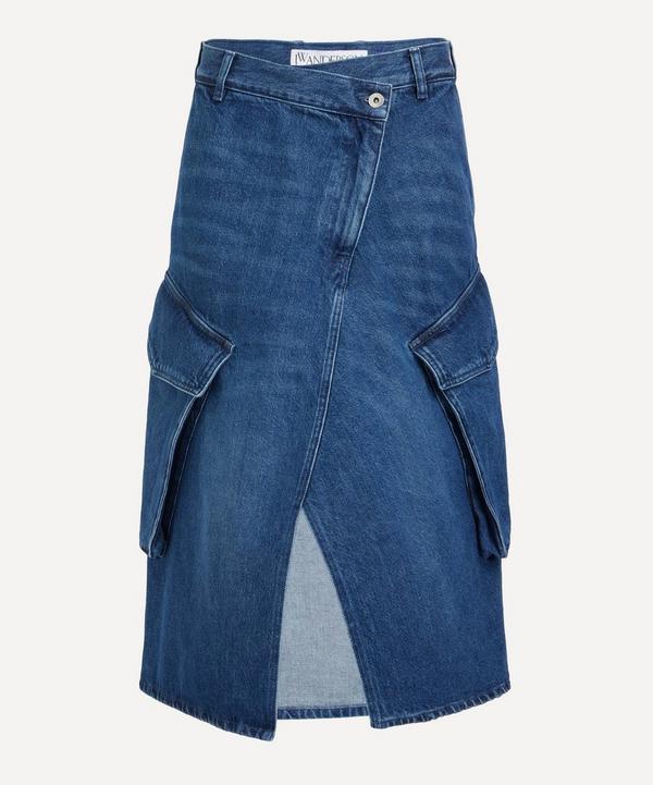 JW Anderson - Cargo Pocket Midi Denim Skirt