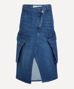 JW Anderson - Cargo Pocket Midi Denim Skirt image number 0