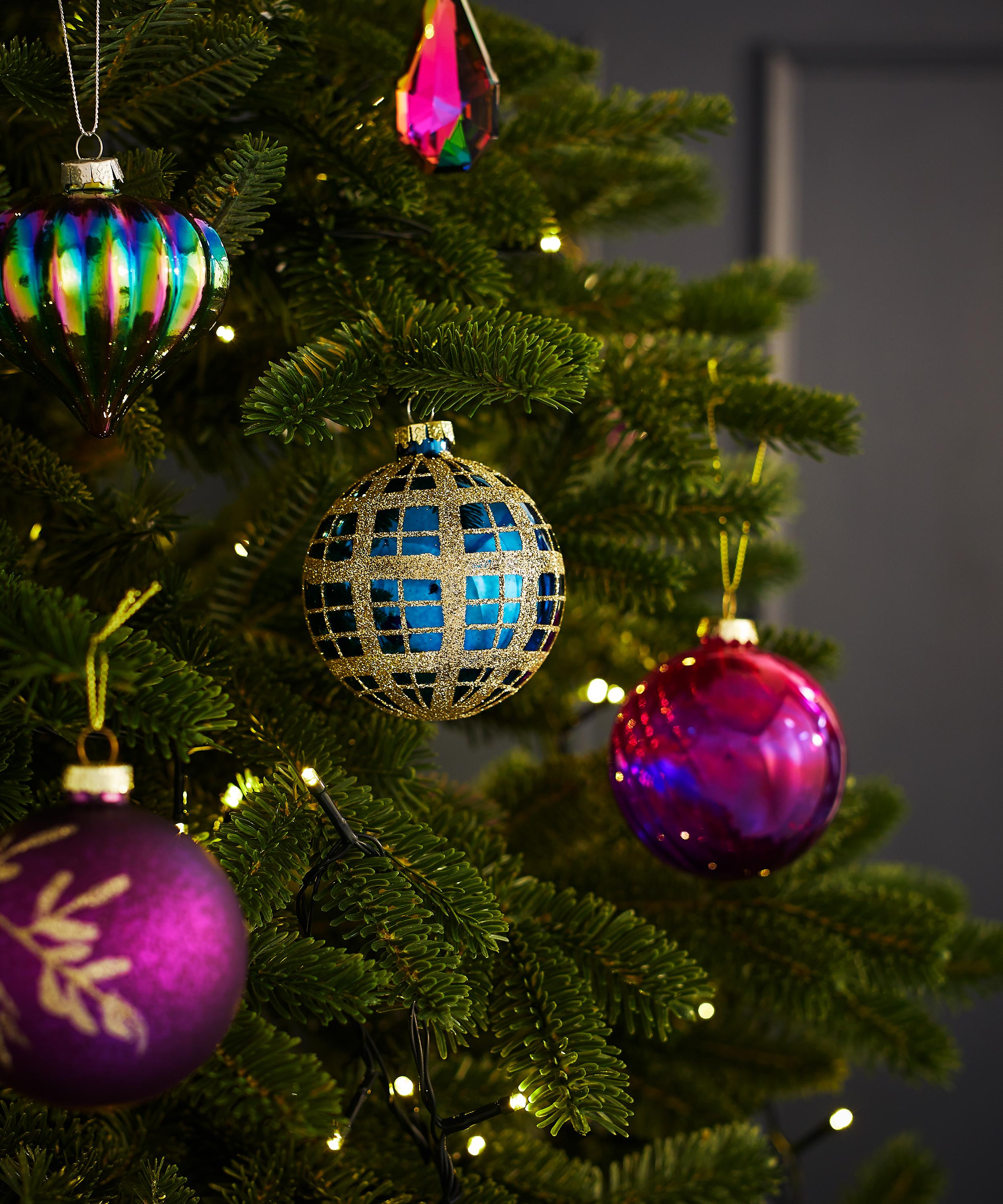 Christmas - Blue Tartan Christmas Bauble image number 1