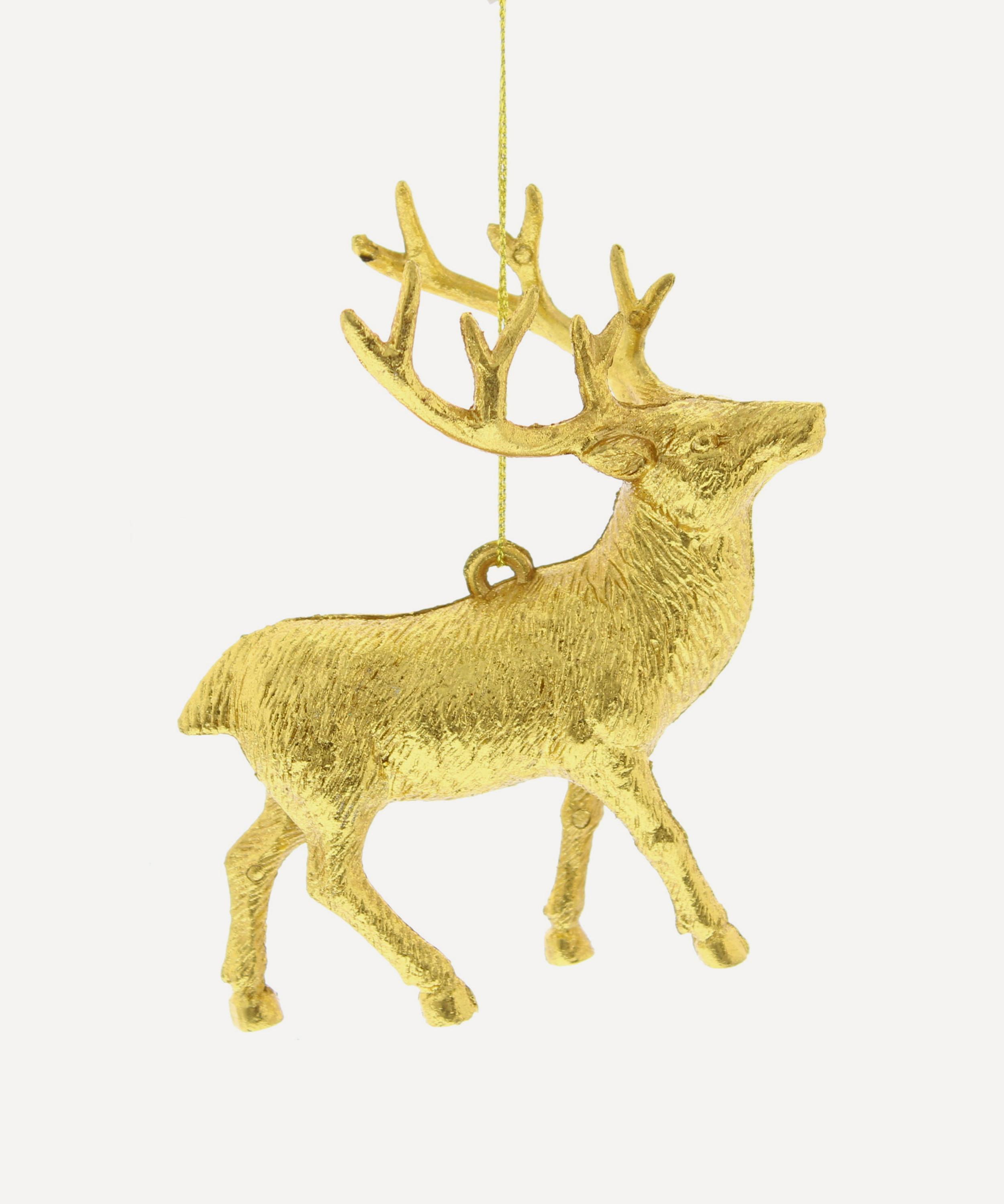 Christmas - Gold Stag Christmas Ornament image number 0