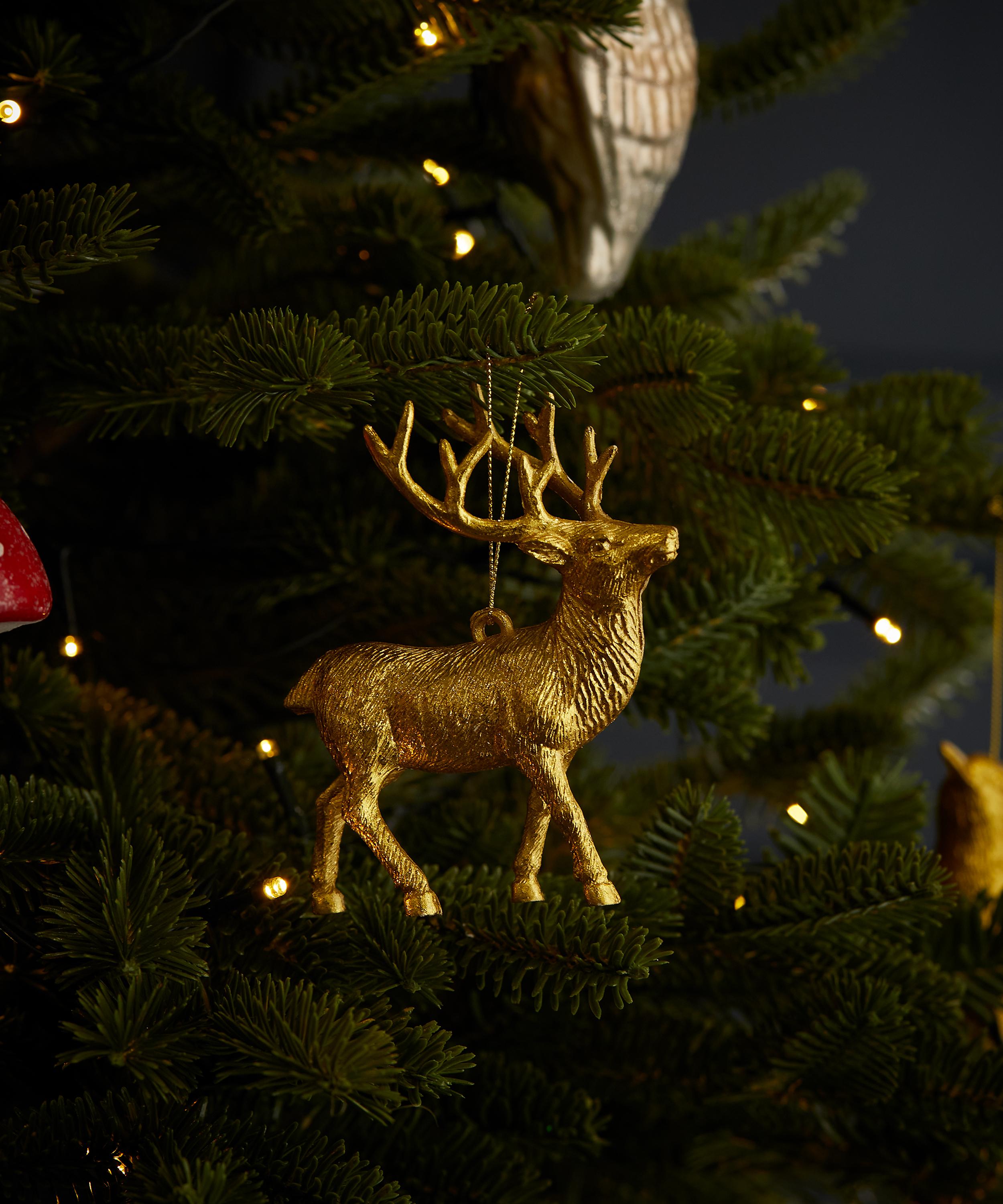 Christmas - Gold Stag Christmas Ornament image number 1