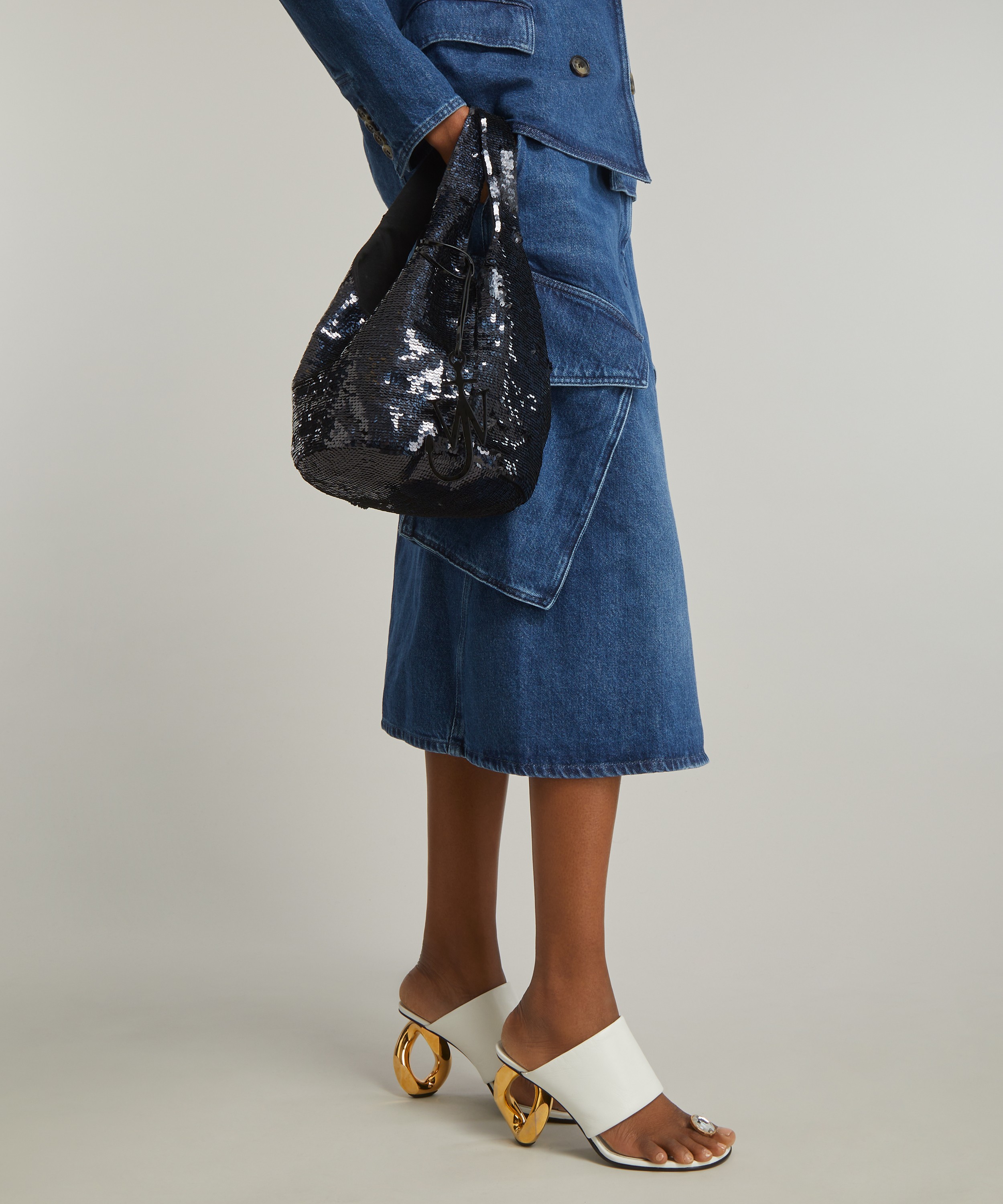 JW Anderson - Mini Sequin Shopper Top Handle Bag image number 1