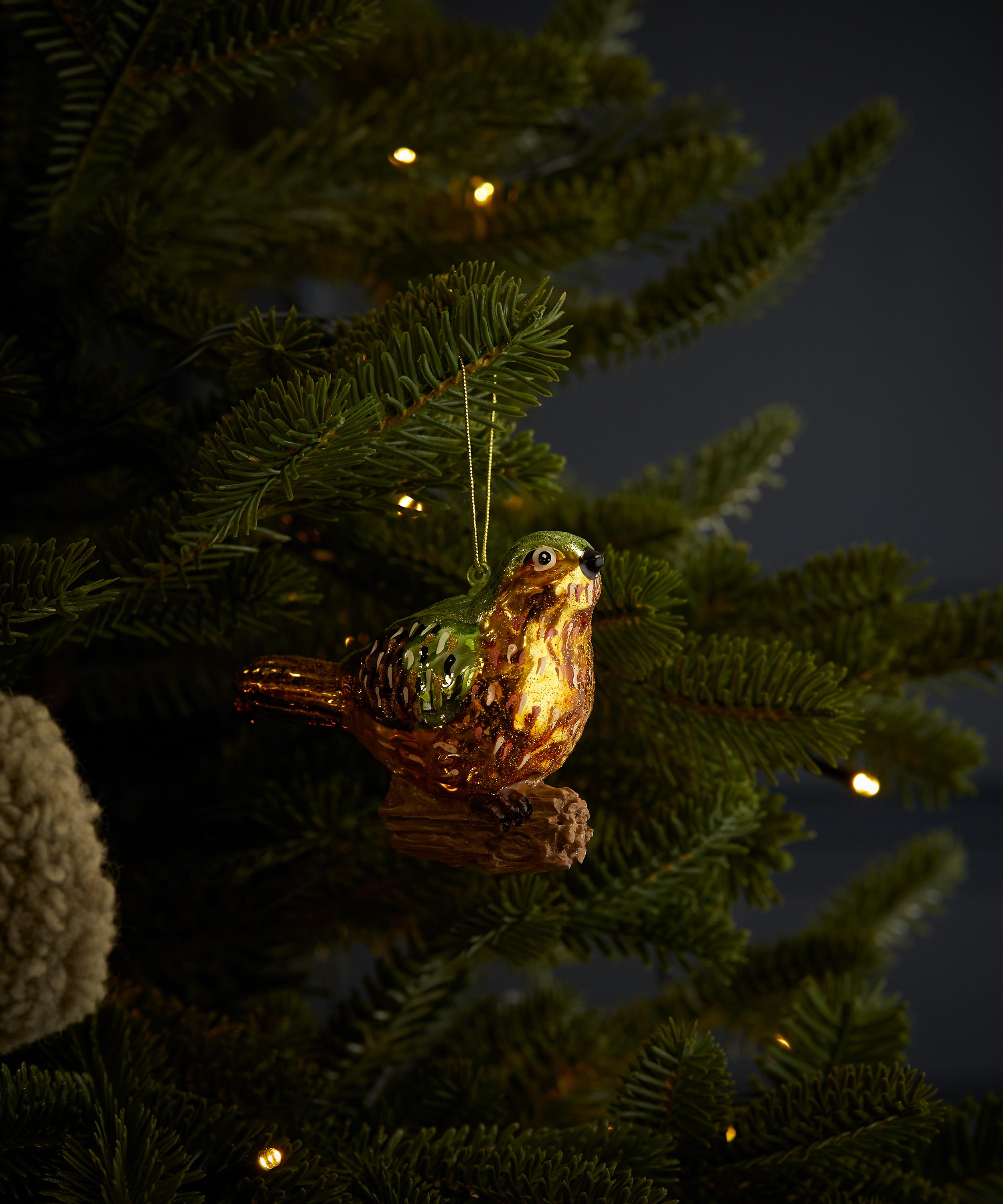 Christmas - Glass Bird Ornament image number 1