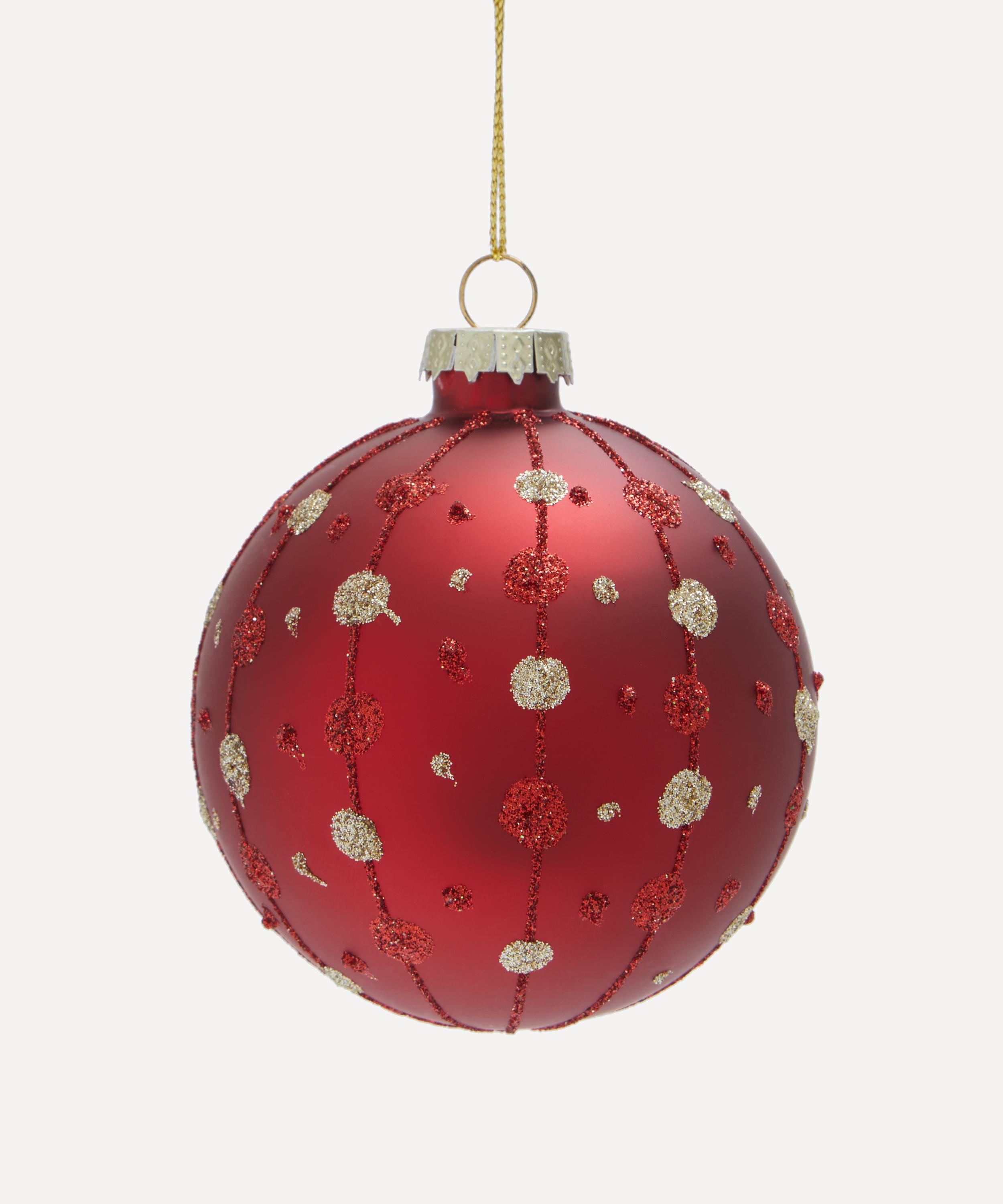 Christmas - Red Glitter Christmas Bauble image number 0