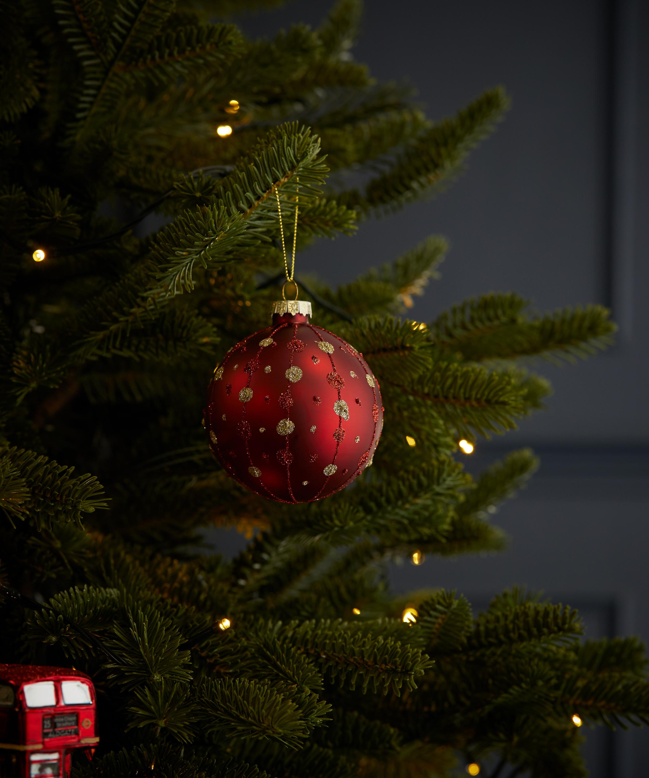 Christmas - Red Glitter Christmas Bauble image number 1