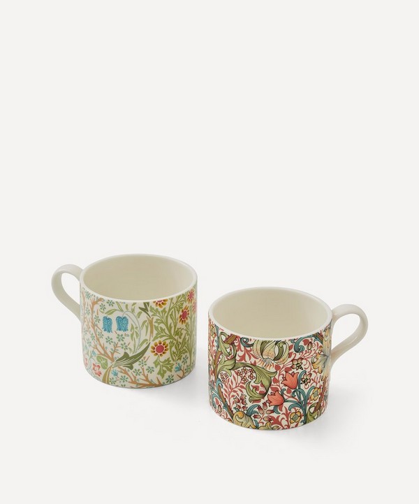 Spode - x Morris and Co. Blackthorn and Golden Lily Mugs Set of 2