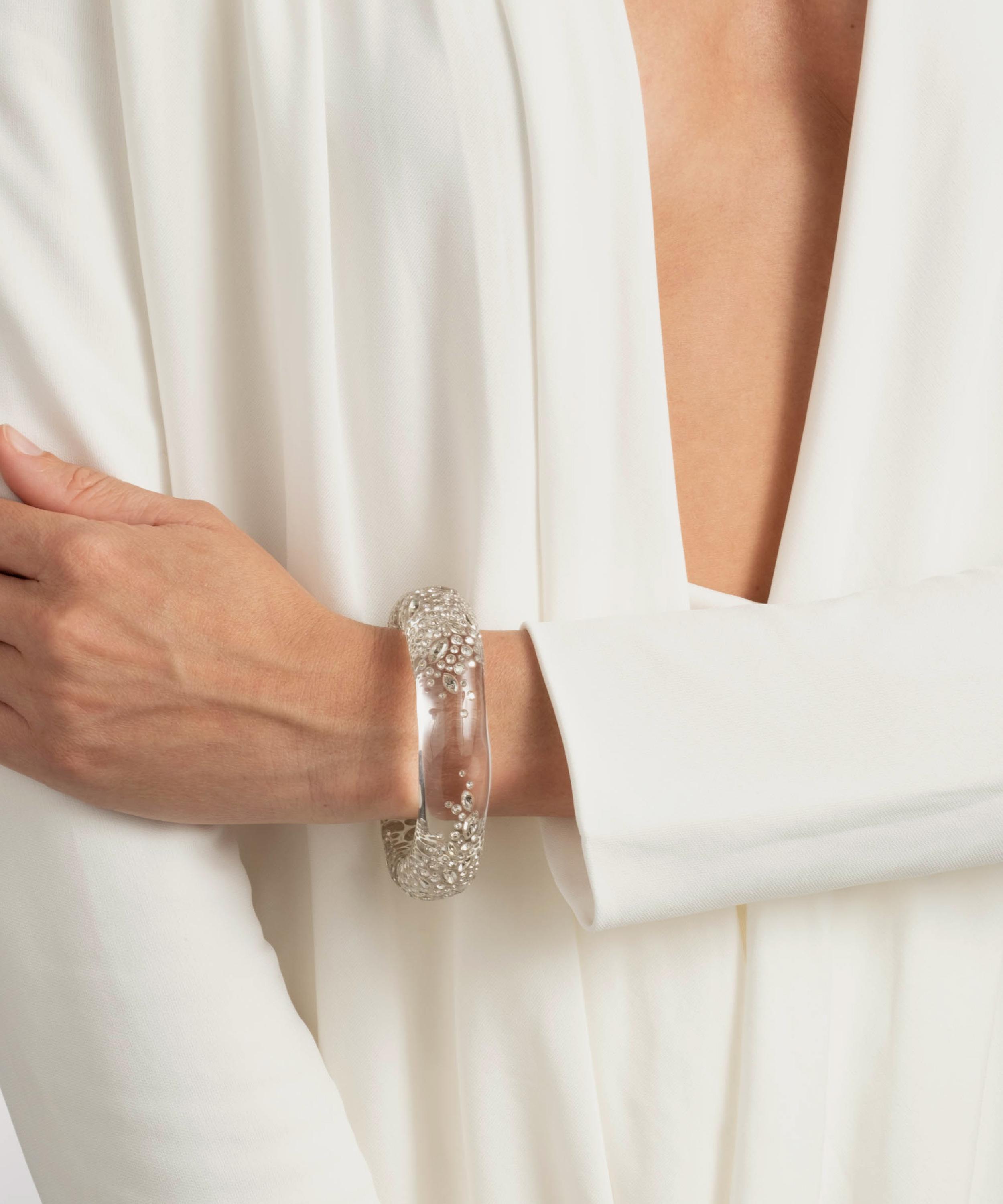 Alexis Bittar - Confetti Crystal Lucite Bangle Bracelet image number 1