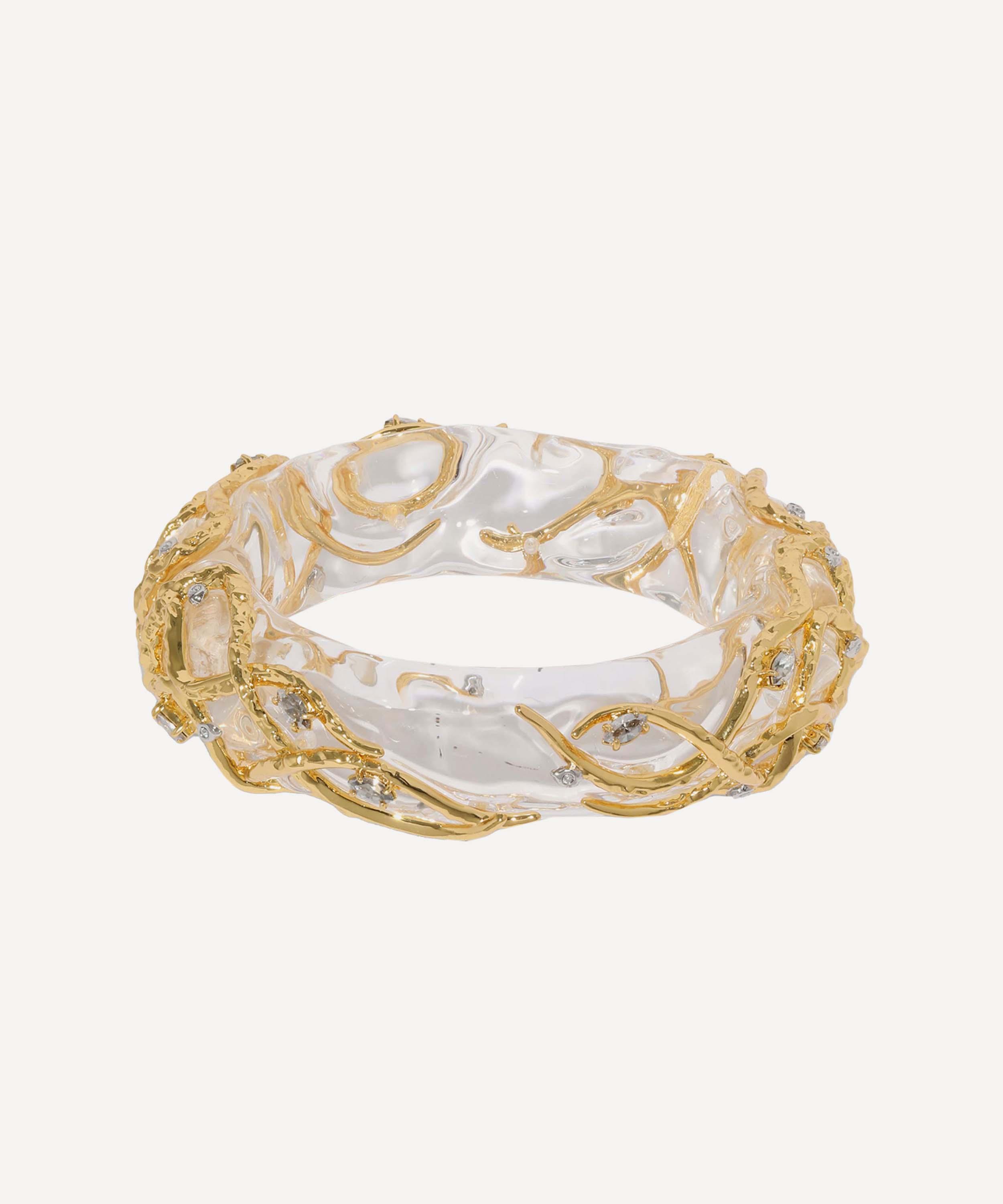 Alexis Bittar - 14ct Gold-Plated Liquid Vine Lucite Bangle Bracelet image number 0