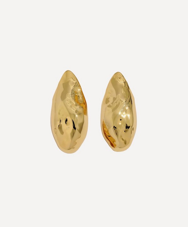 Alexis Bittar - 14ct Gold-Plated Molten Puffy Teardrop Earrings image number null