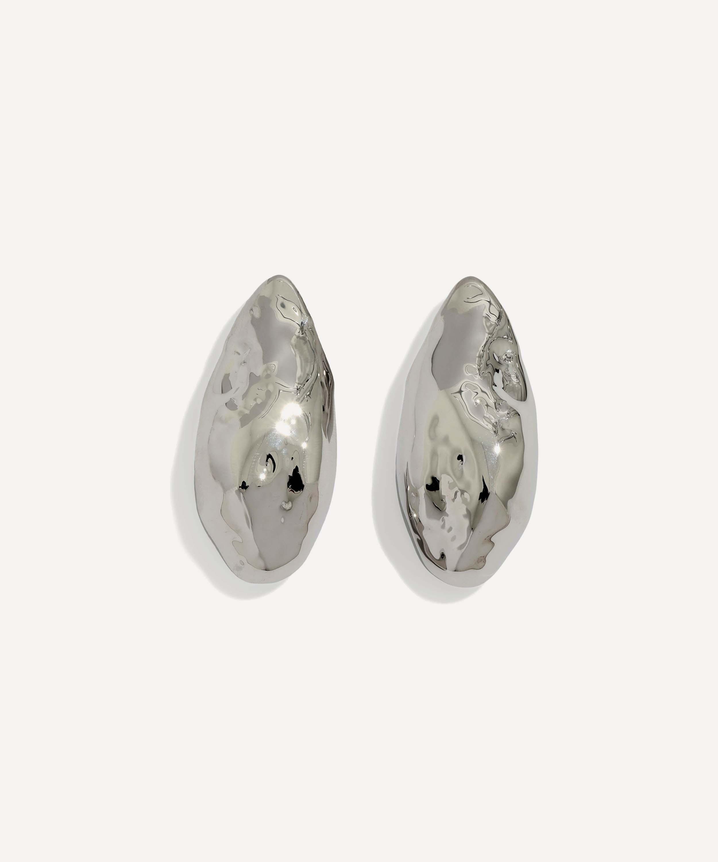 Alexis Bittar - Rhodium-Plated Molten Puffy Teardrop Earrings image number 