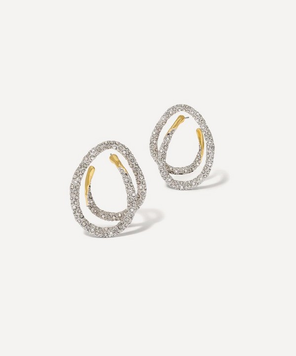 Alexis Bittar - 14ct Gold-Plated Solanales Crystal Spiral Earrings image number null